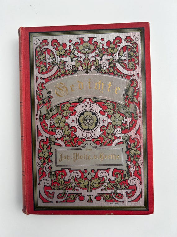 Goethe Gedichte Antikes Buch Halle Otto Hendel