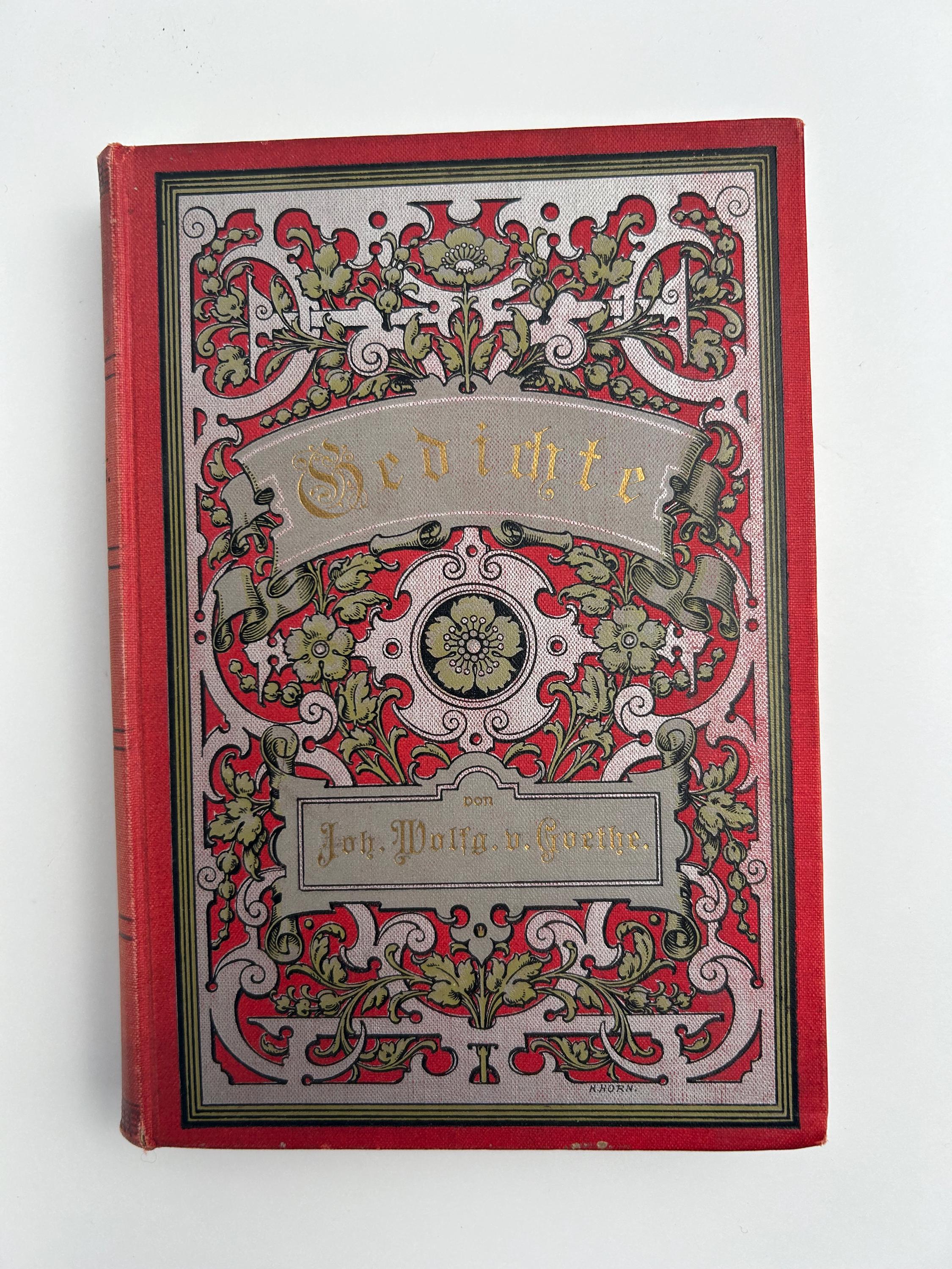 Antikes Buch Antiquariat Goethe "Gedichte von Johann Wolfgang von Goethe" Halle /Otto Hendel Selten Sammler Rarität
