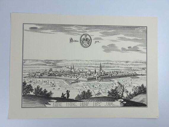 Stadtplan Göttingen Antik 43x30cm