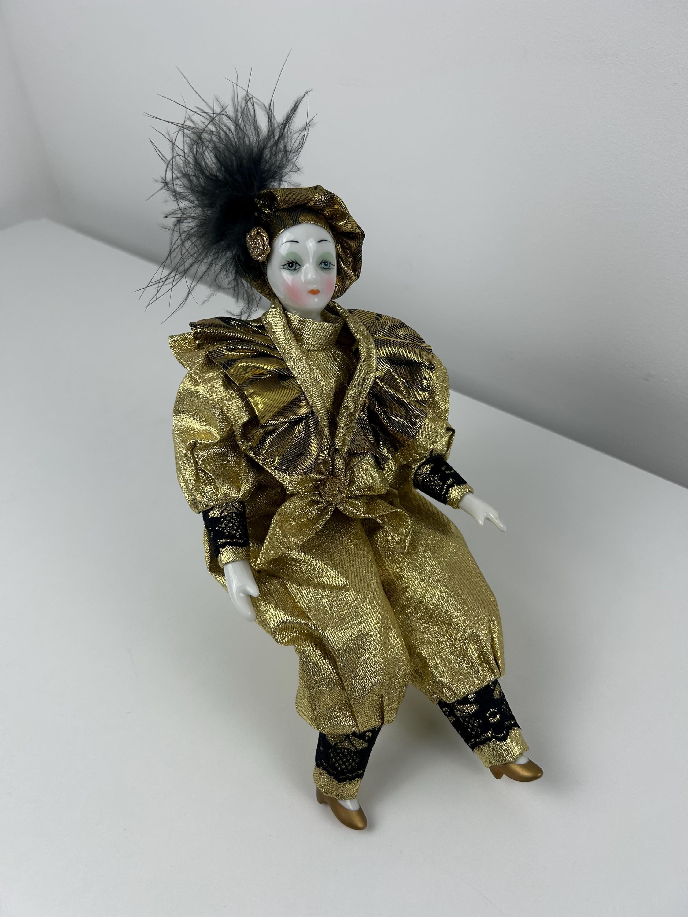 Sammelfigur Clown vintage Harlekin Puppensammlung thrift Dekoration Clownsammlung Bajazzo Puppensammler Clownsammler Pierrot