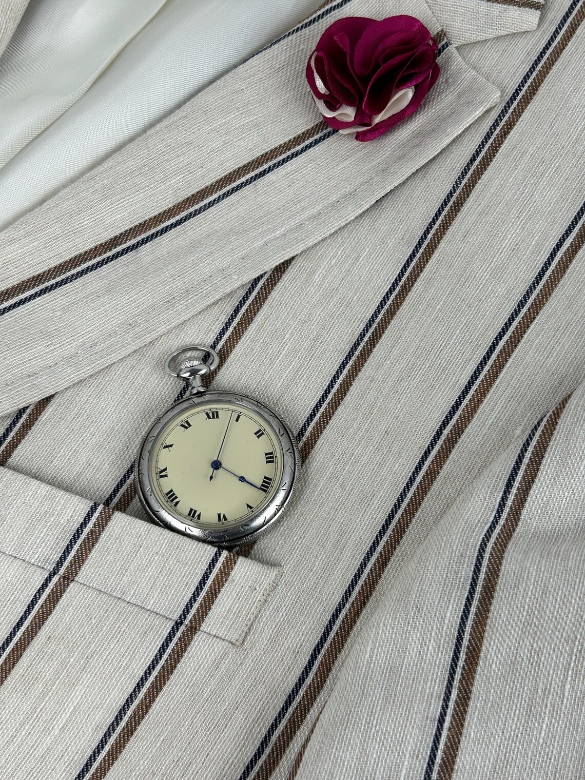 Vintage Taschenuhr Opa Deko | Antike Uhren Sammler Schmuck Dekoration, foto 2 di 5