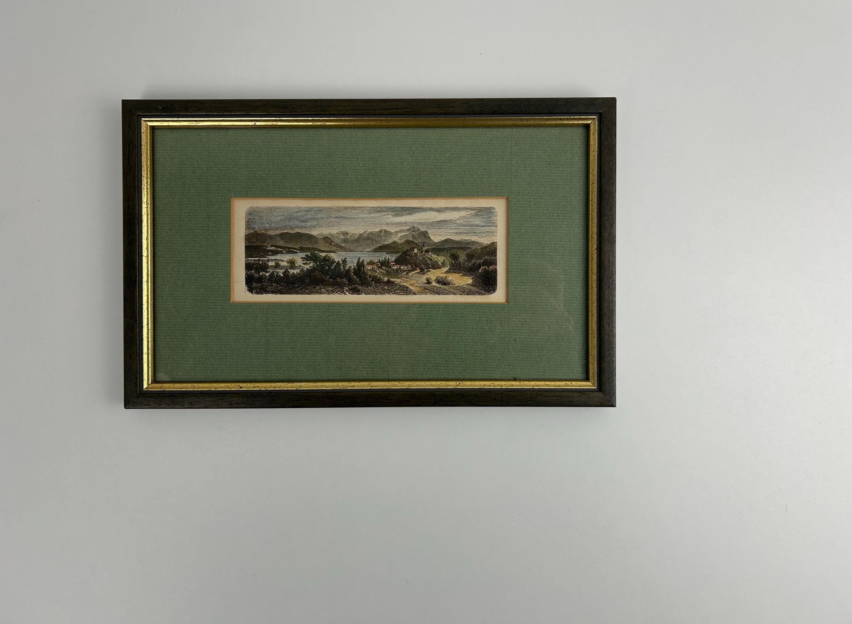 Antikes Gemälde Starnberger See Bild alt Wanddekoration retro Einrichtung thrift Wandbild