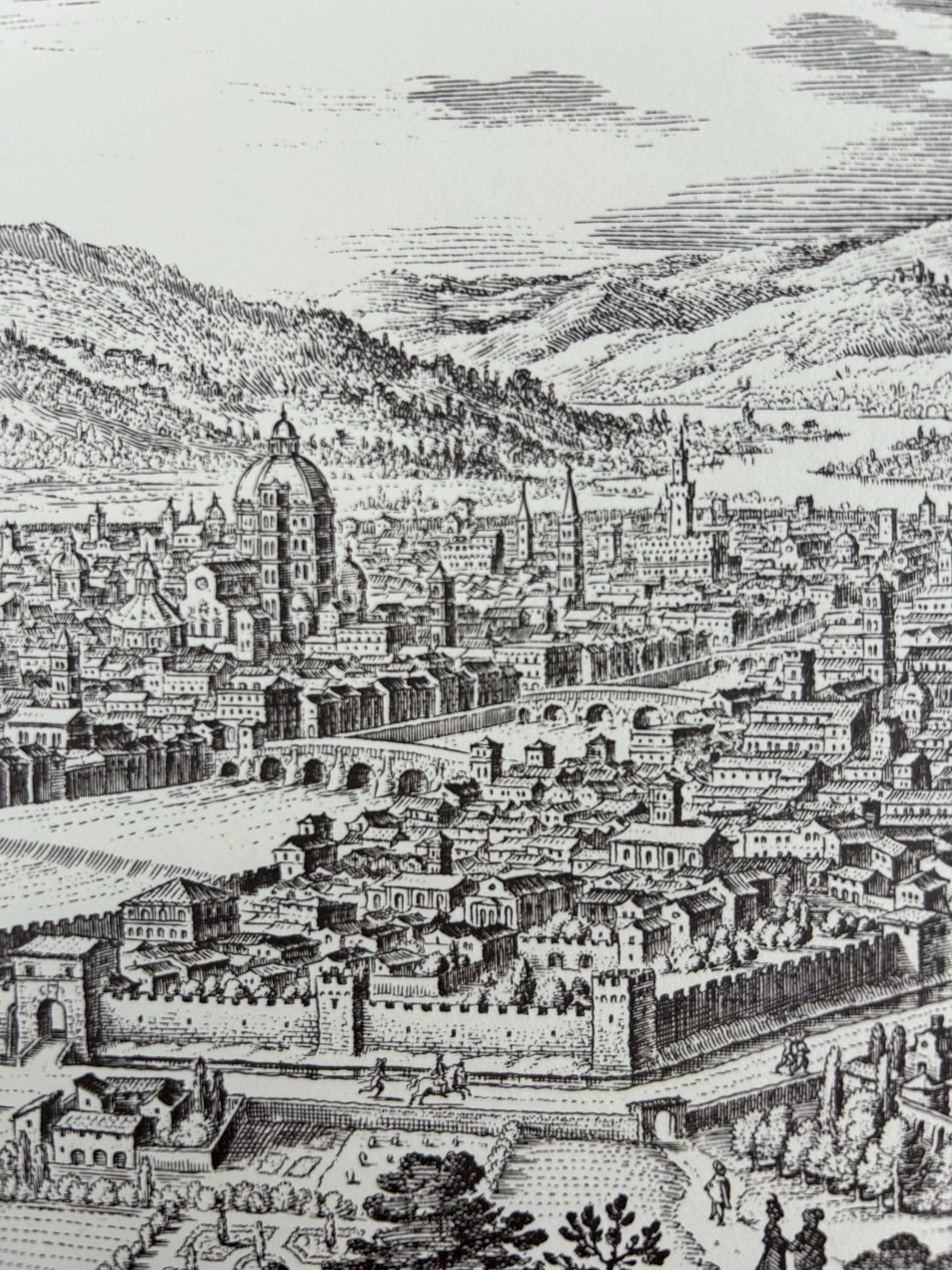 Florenz Stadtplan Plan vintage 43x30 cm 16,92x11,81 in Dekoration alt Wohndekoration Bild retro Wand Wanddeko thrift Einrichtung