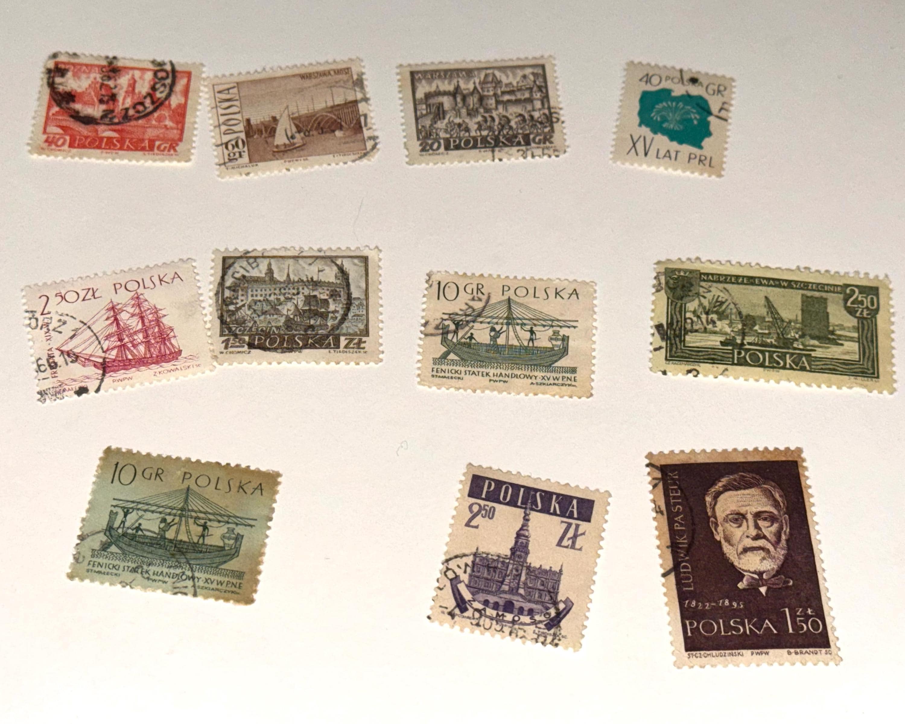 11x Vintage Briefmarken Set Polen Louis Pasteur, Polska Philatelie gestempelt Briefmarkensammlung Philatelie alt Briefmarkensammler