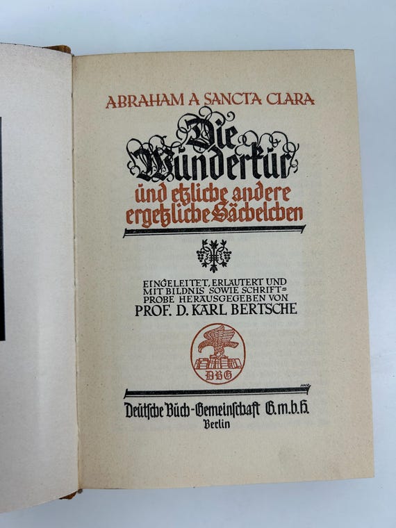 Die Wundertür Abraham a Sancta Clara Antik