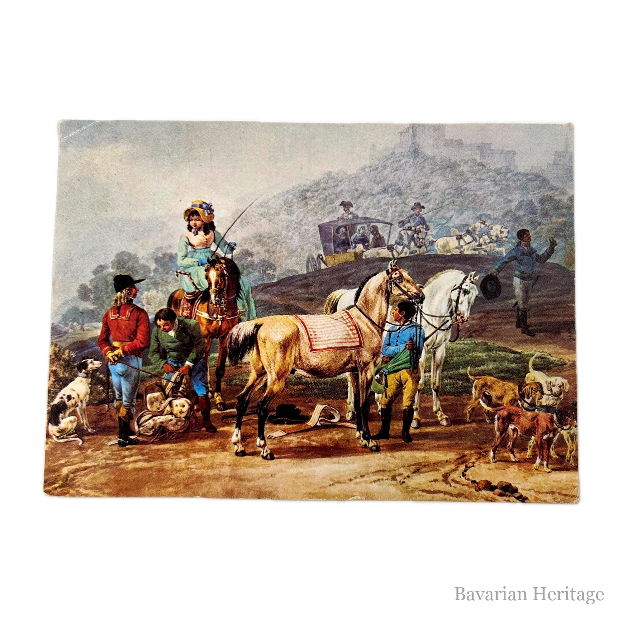 Carte Postale Wilhelm von Kobell 'Départ pour la Chasse'