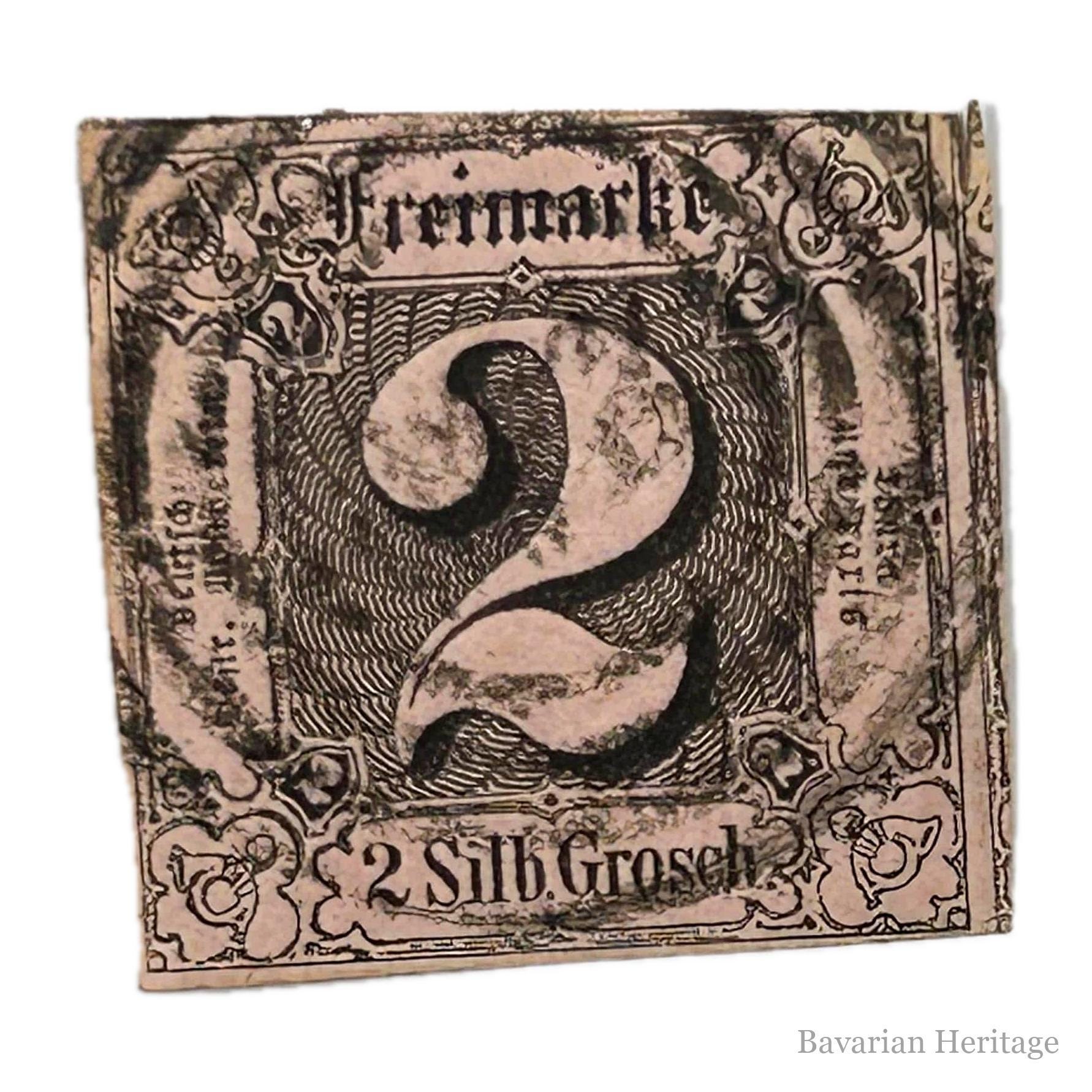 Francobollo Thurn und Taxis 2 Silbergroschen 1852