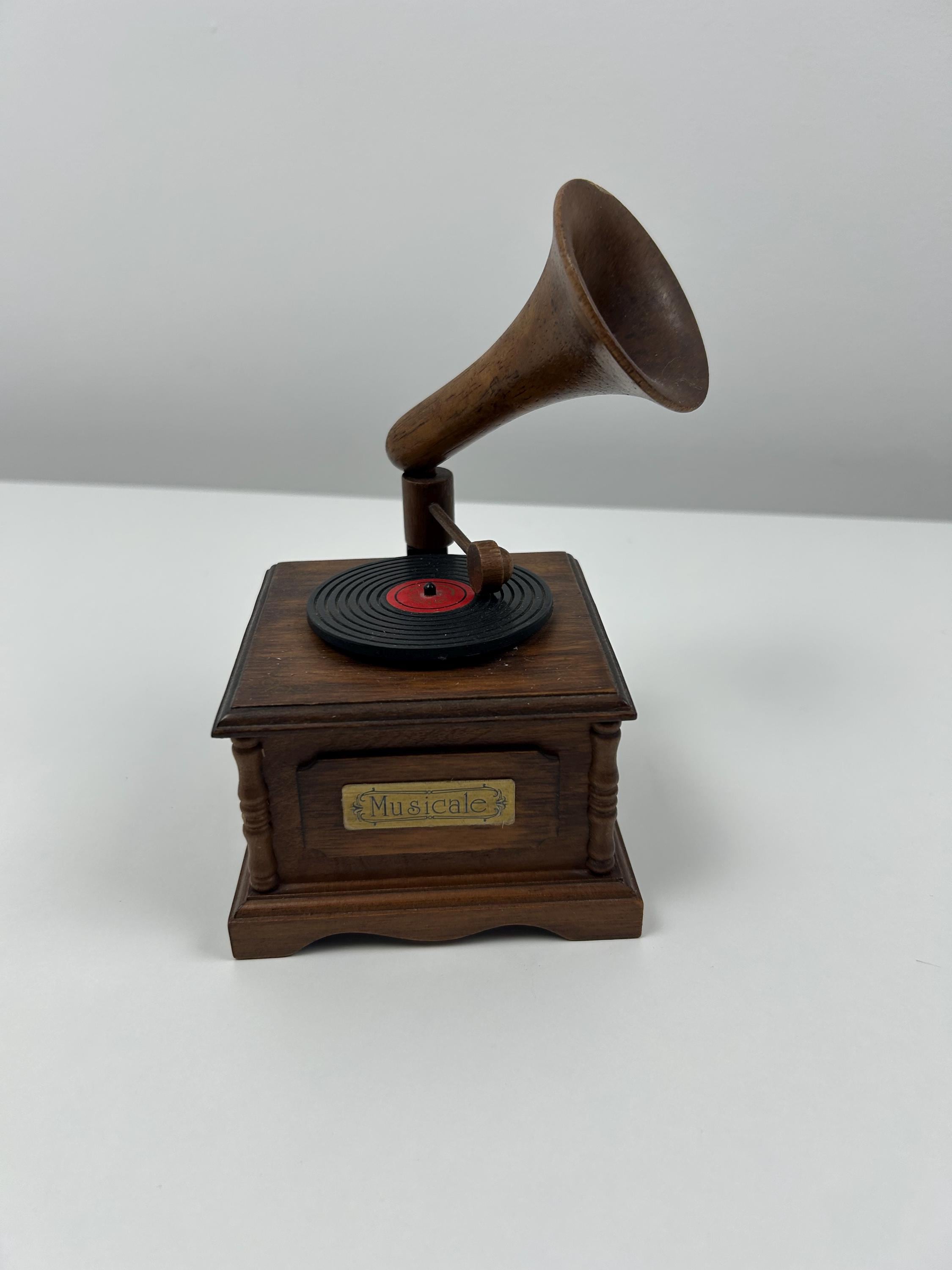 Spieluhr Grammophon vintage Einrichtung retro Geschenk Musik Wohnen Nostalgisch Dekoration Erinnerungen Schallplattenspieler alt Sammler