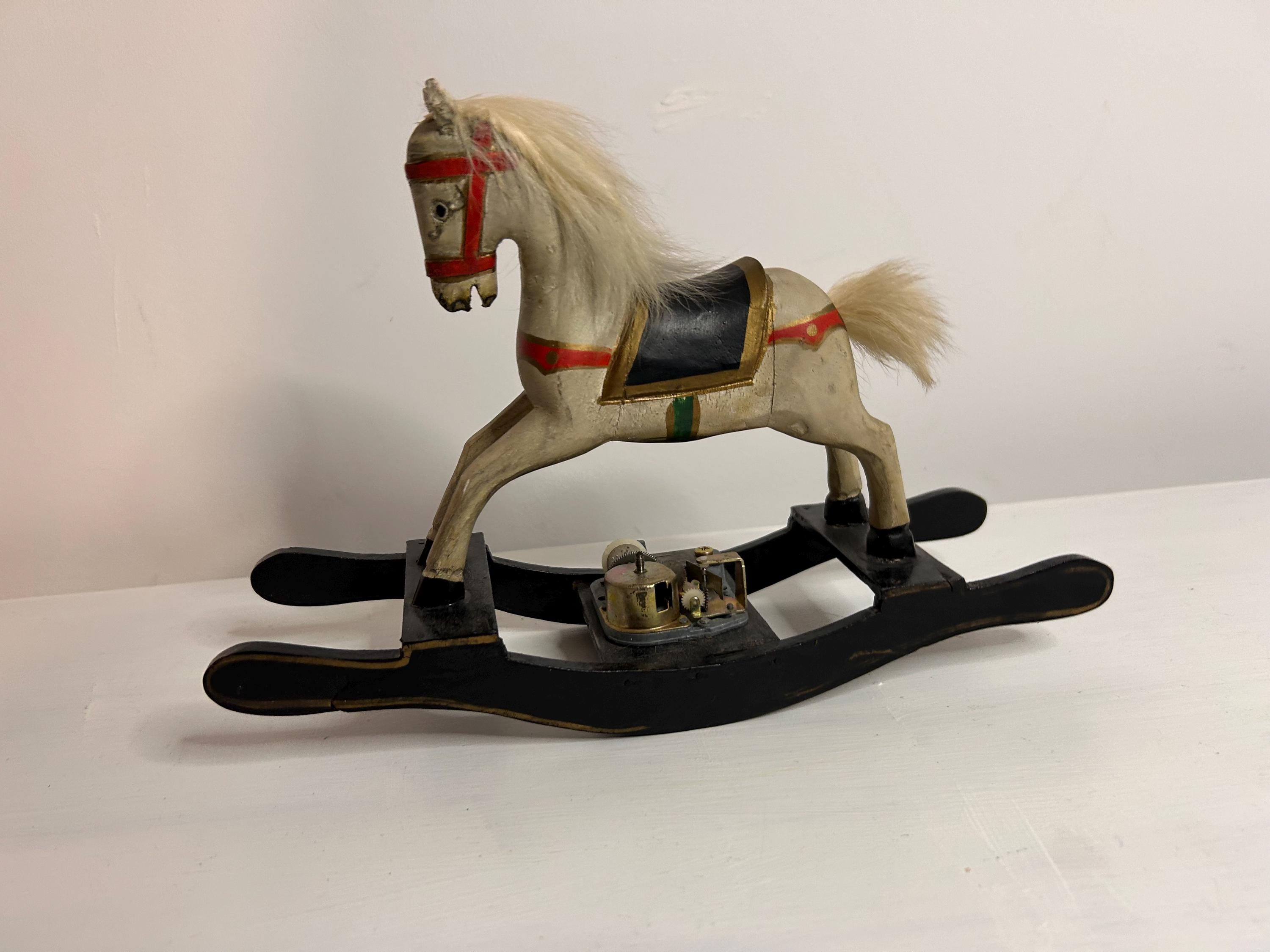 Spieluhr Schaukelpferd vintage für Sammluer thrift Spieluhr retro Musikbox Pferd Geschenk