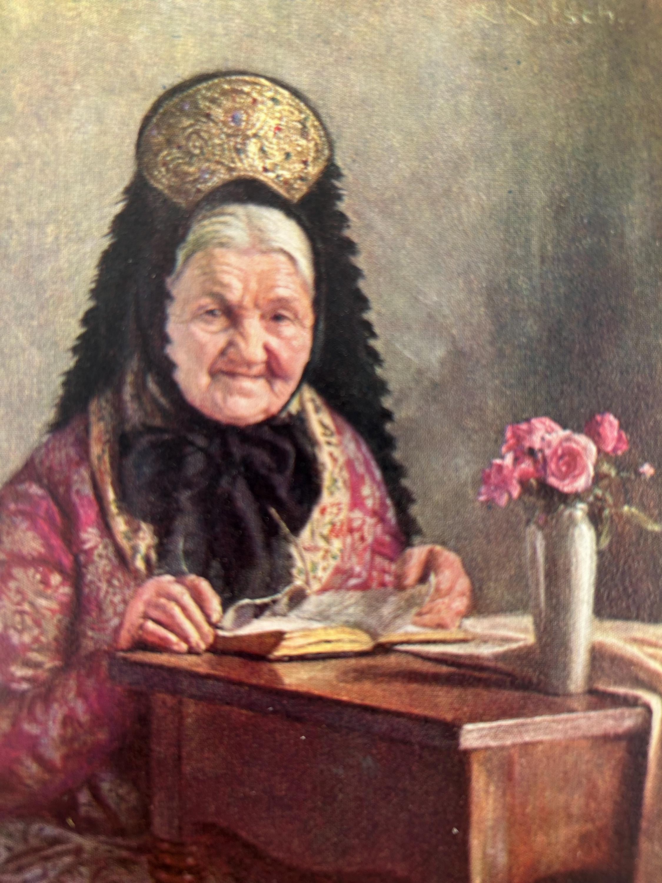 Postkarte Schwäbin Nitsch Postkarte Künstlerkarte vintage Ansichtskarte Dekoration bayerisch Einrichtung Gestaltung tirolerisch Tracht alt