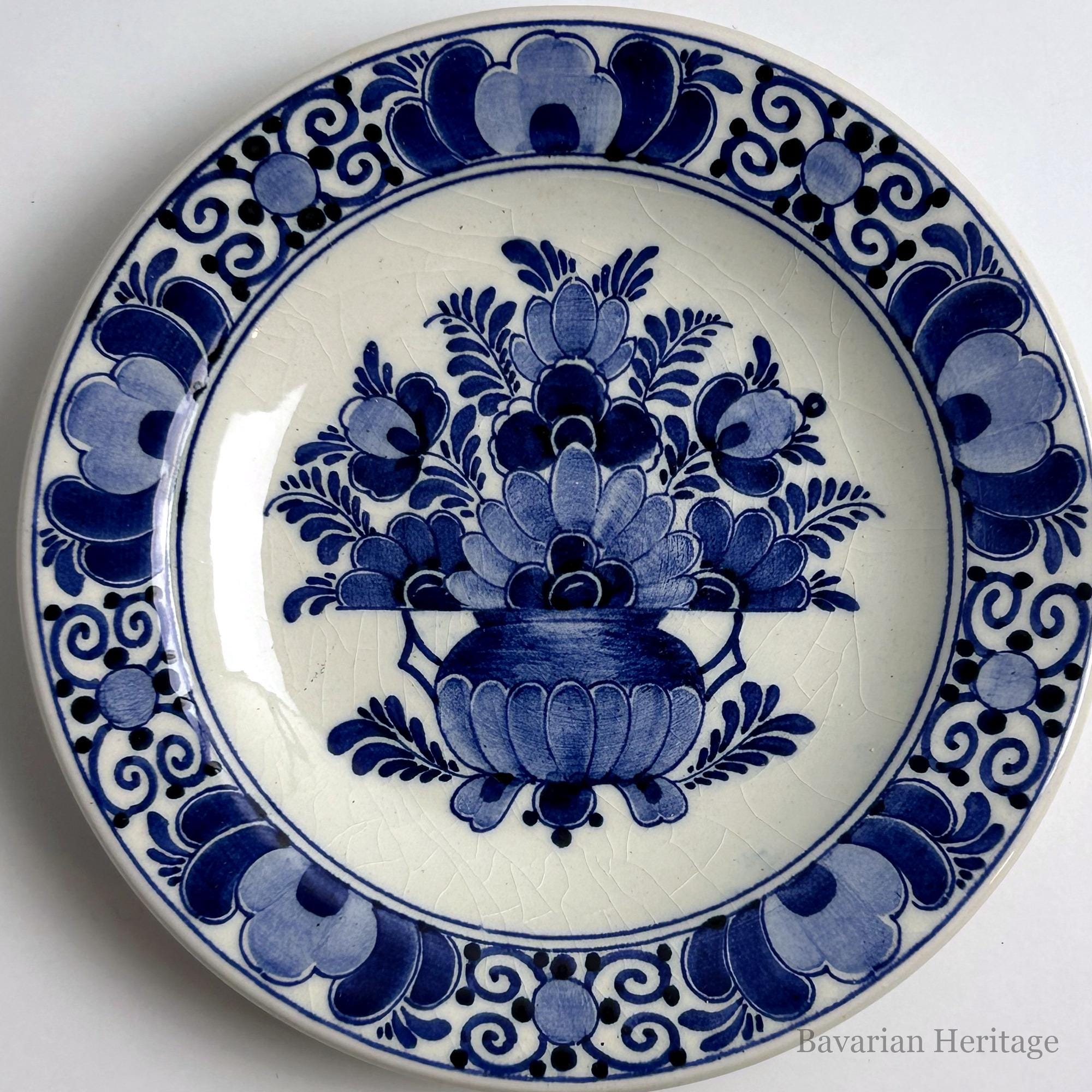 Delfts Blauw Raam Wall Plate Hand Painted Vase 14 cm