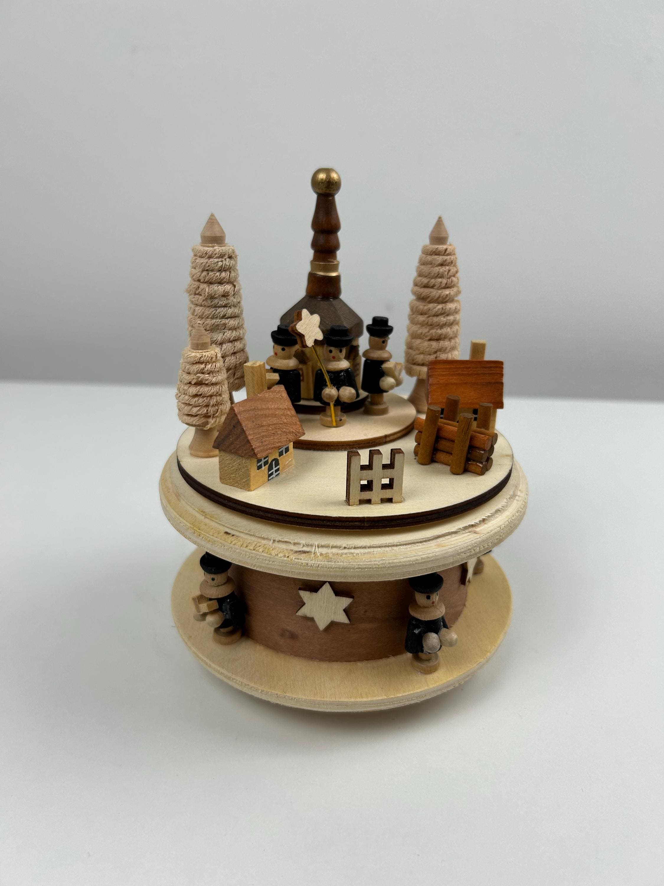 Spieluhr Weihnachten vintage für Sammlung Spieluhr retro Musikbox Weihnachtsmann Geschenk Einrichtung weihnachten Dekoration Deko xmas thrif