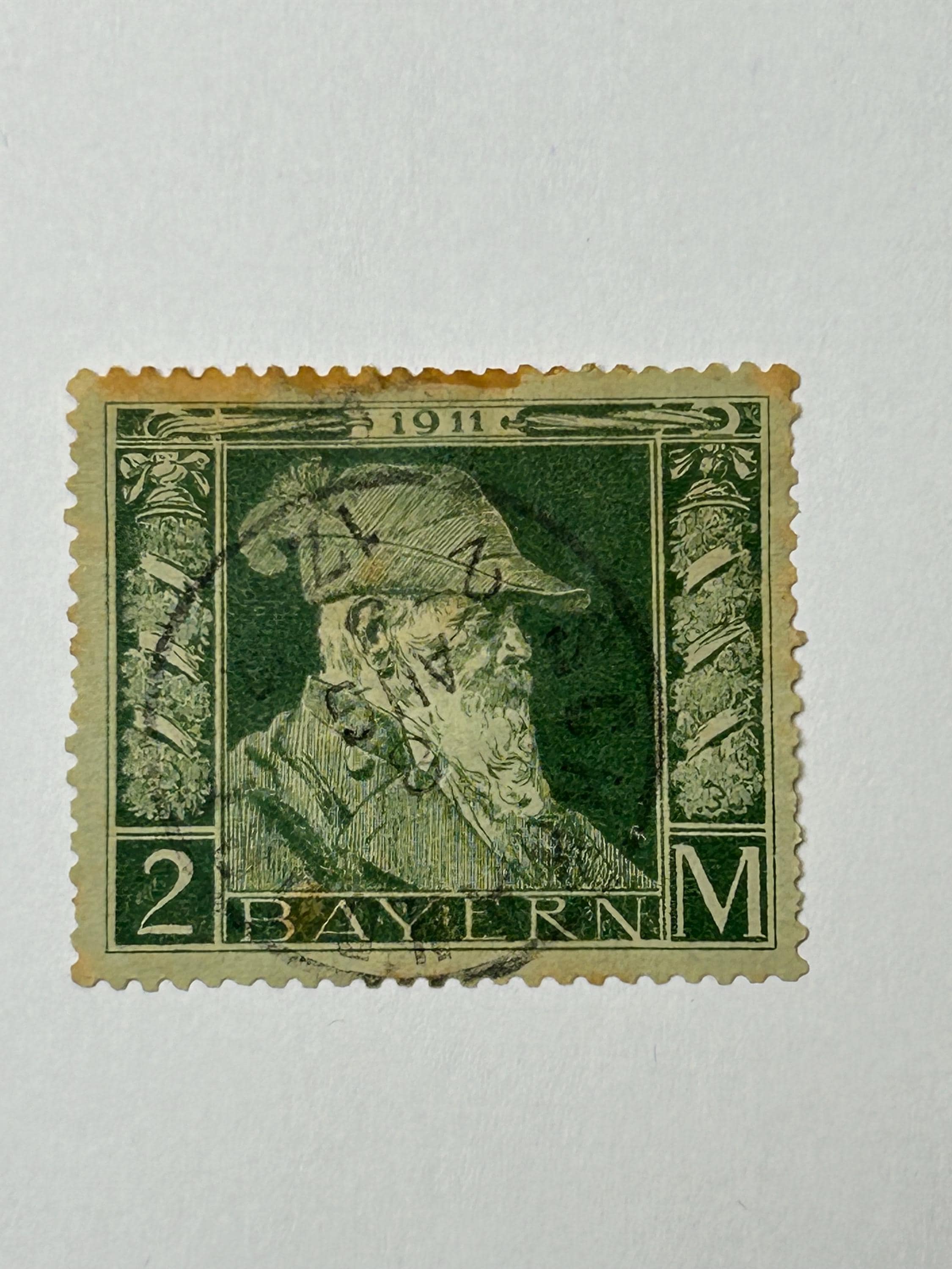 Briefmarke antik König Ludwig III Postwertzeichen Porto Stempel gebraucht Freimarke Briefmarkensammlung Philatelie Altdeutschland Bayern