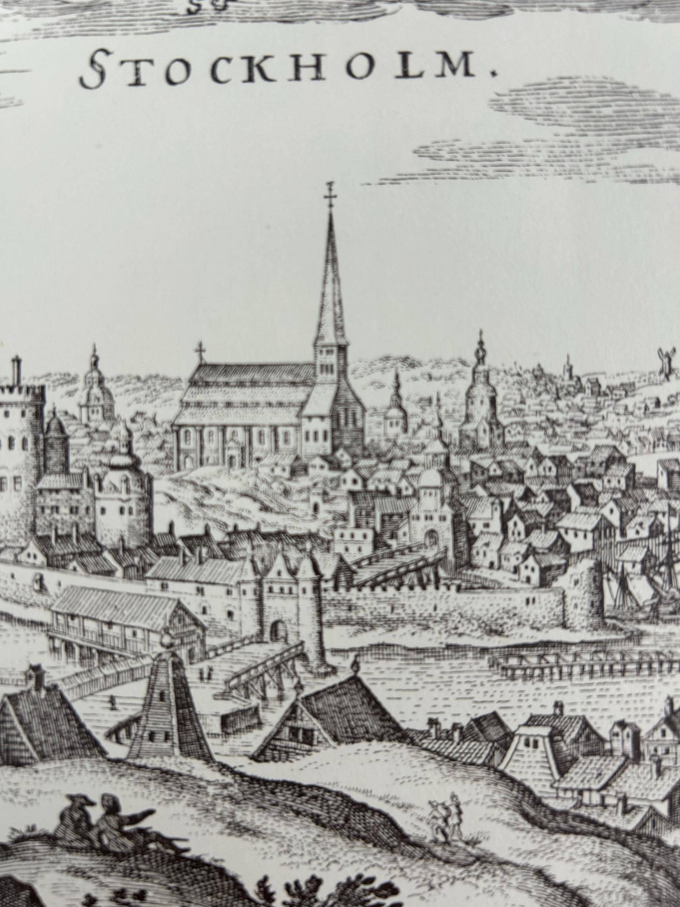 Stockholm Stadtplan Plan vintage 43x30 cm 16,92x11,81 in Landkarte Wand Stadtkarte Einrichtung Sammlerobjekte Dekoidee Dekoration