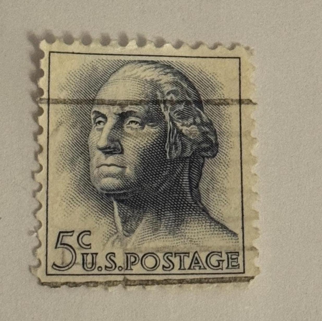 Vintage USA Briefmarke 1966 George Washington Gestempelt Briefmarkensammlung antik Philatelie Postwertzeichen alt Briefmarkensammler Sammler