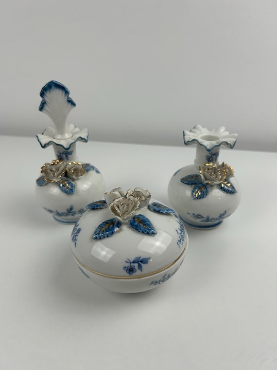 Keramikset Jugendstil Deckeldose Vintage