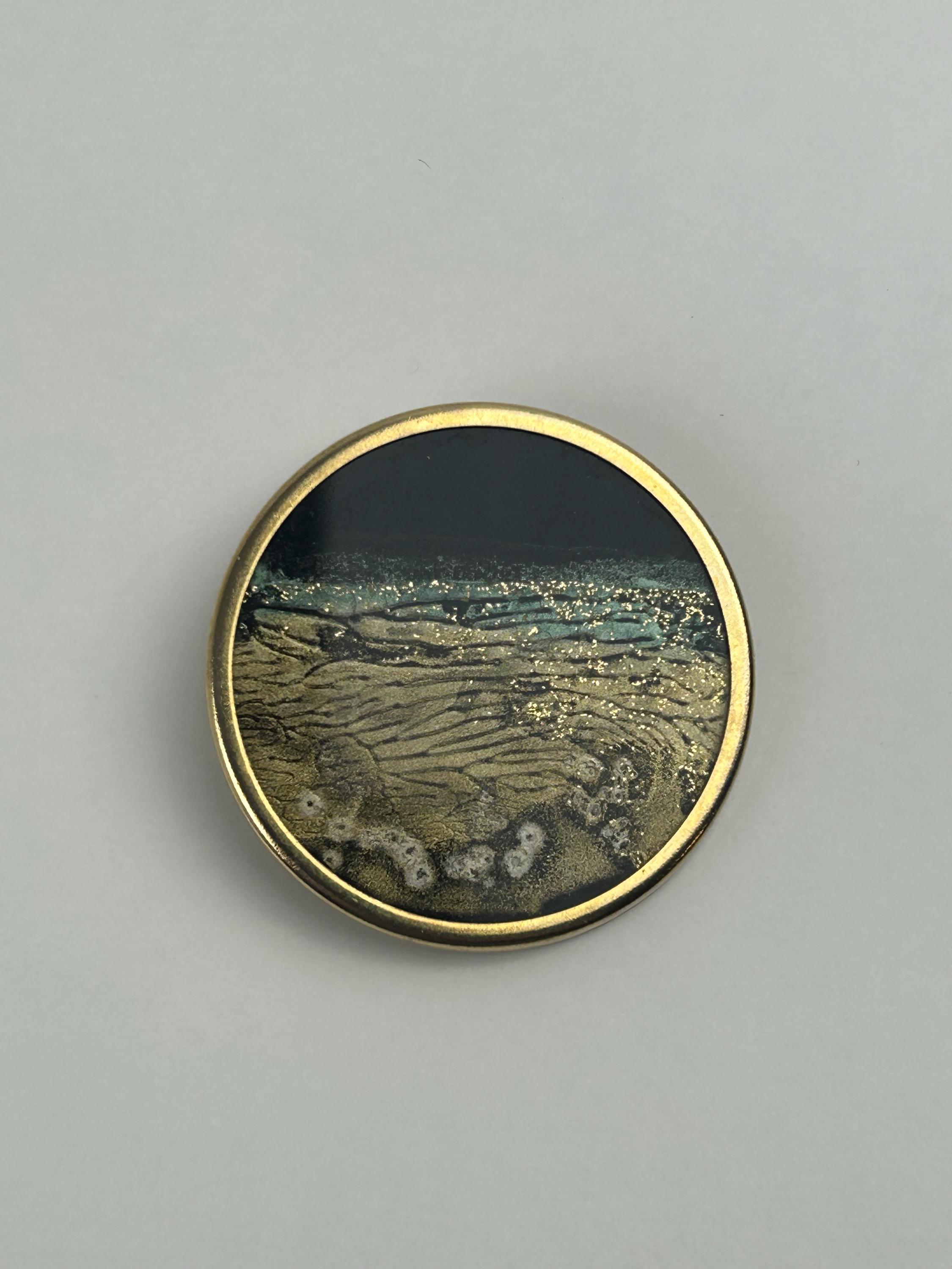 Vintage Brosche abstrakt Meer Oma-Brosche Oma-Schmuck