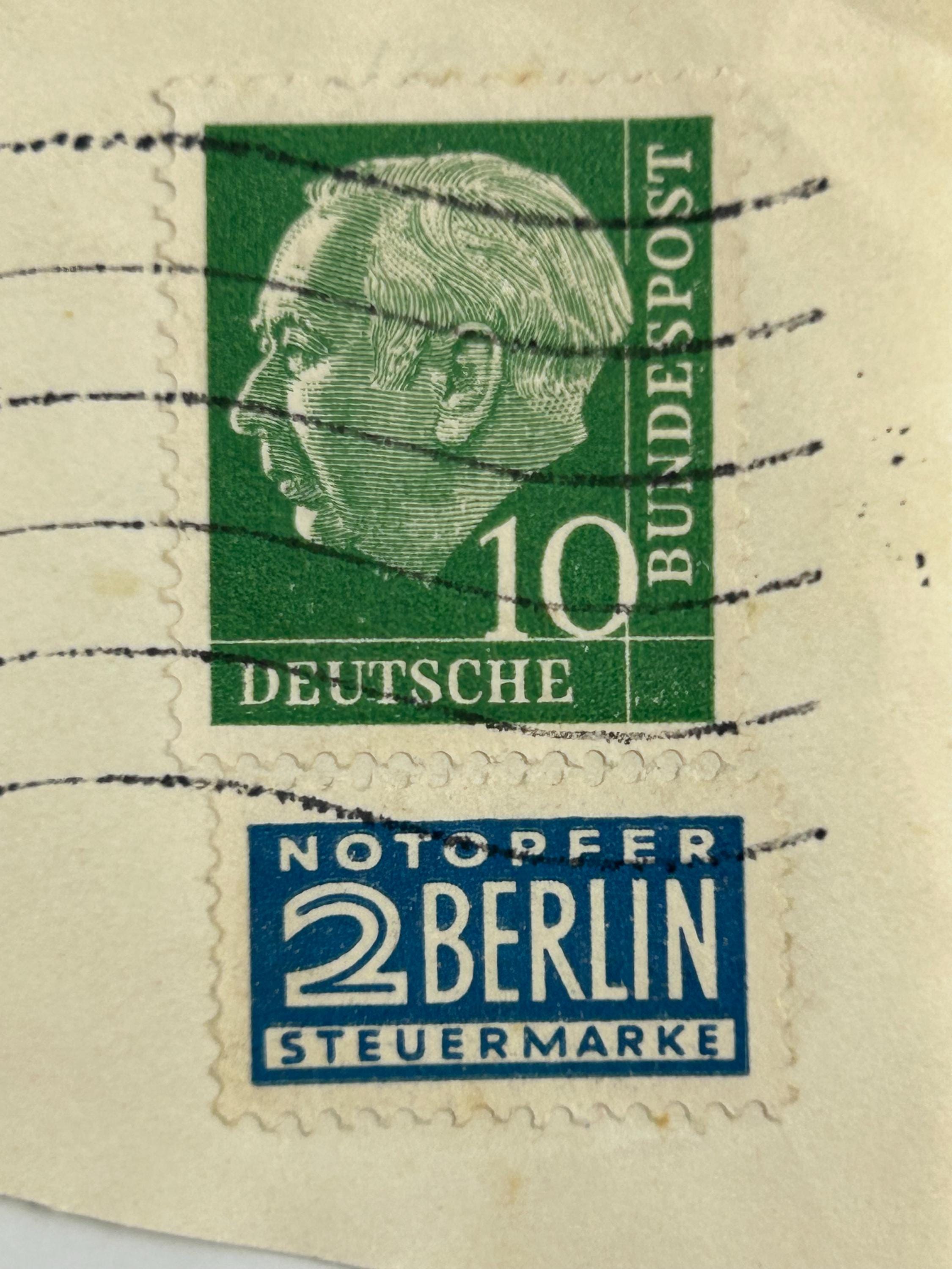 Briefmarke Theodor Heuss Notopfermarke 1954 gestempelt Briefmarkensammlung Bundesrepublik Philatelie Postwertzeichen alt Briefmarkensammler