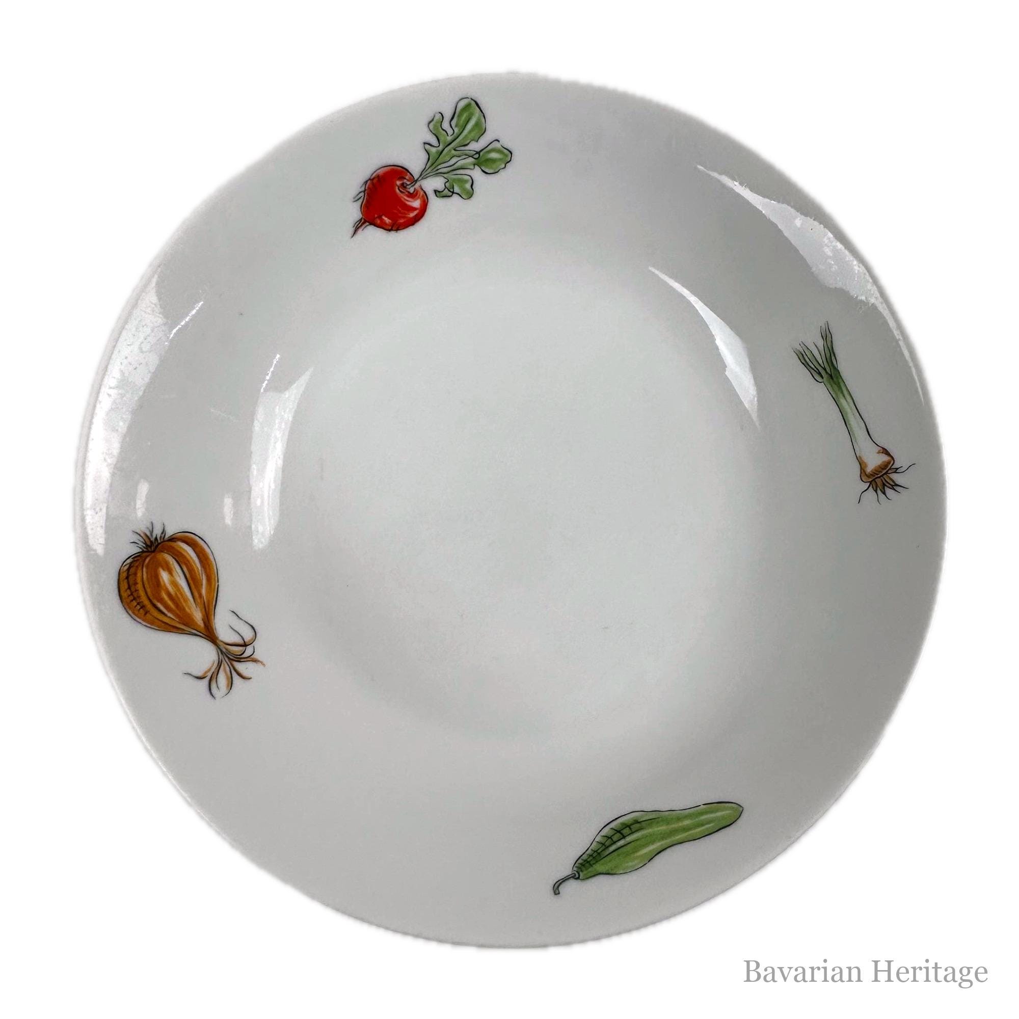Set Assiettes Légumes Vintage 2 Pièces