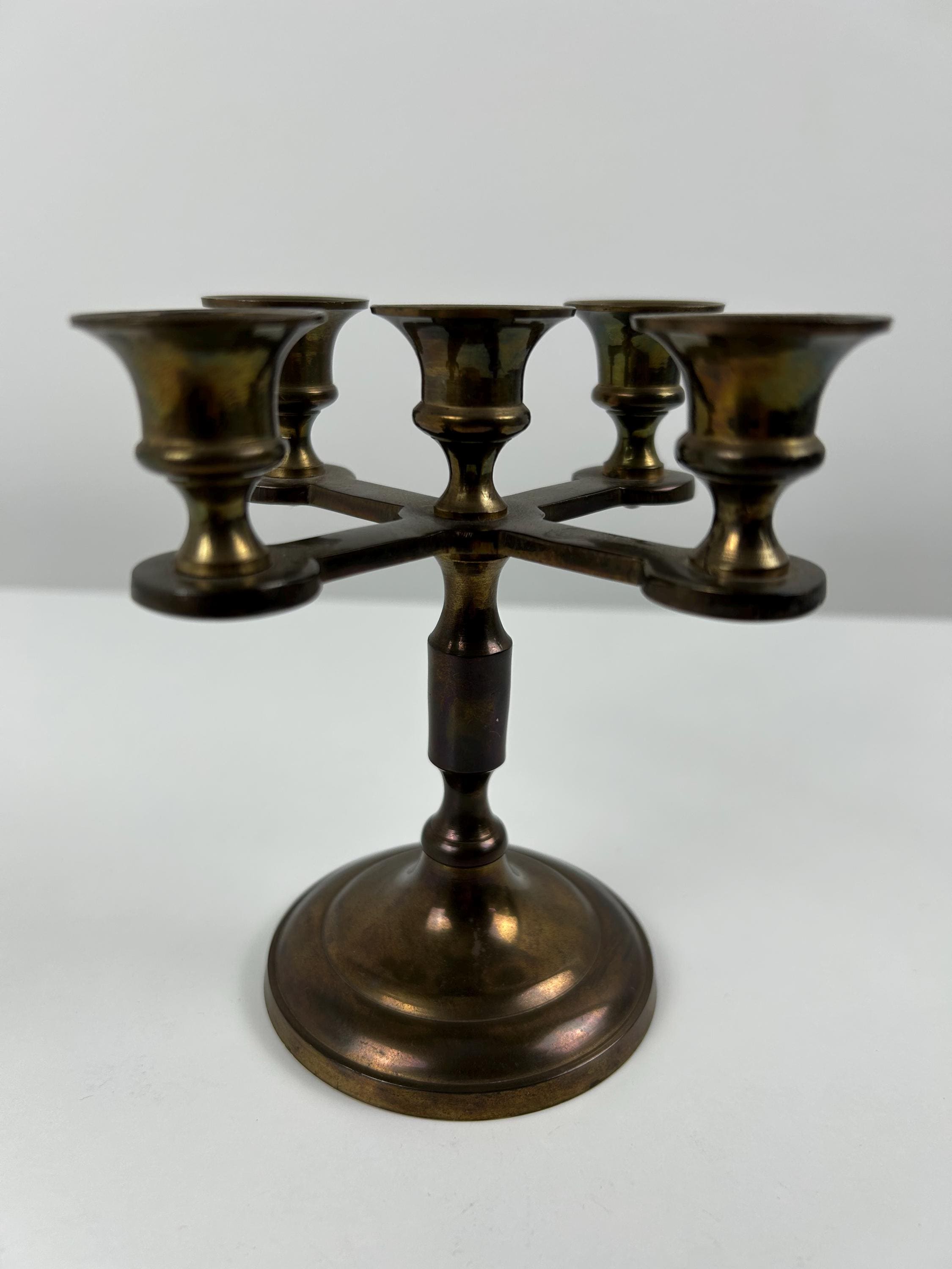 Kerzenständer klein Kerzenhalter vintage Kerzen Leuchter Messing Dekoration gold Einrichtung chateaucore französisches Design Sammlerobjekt