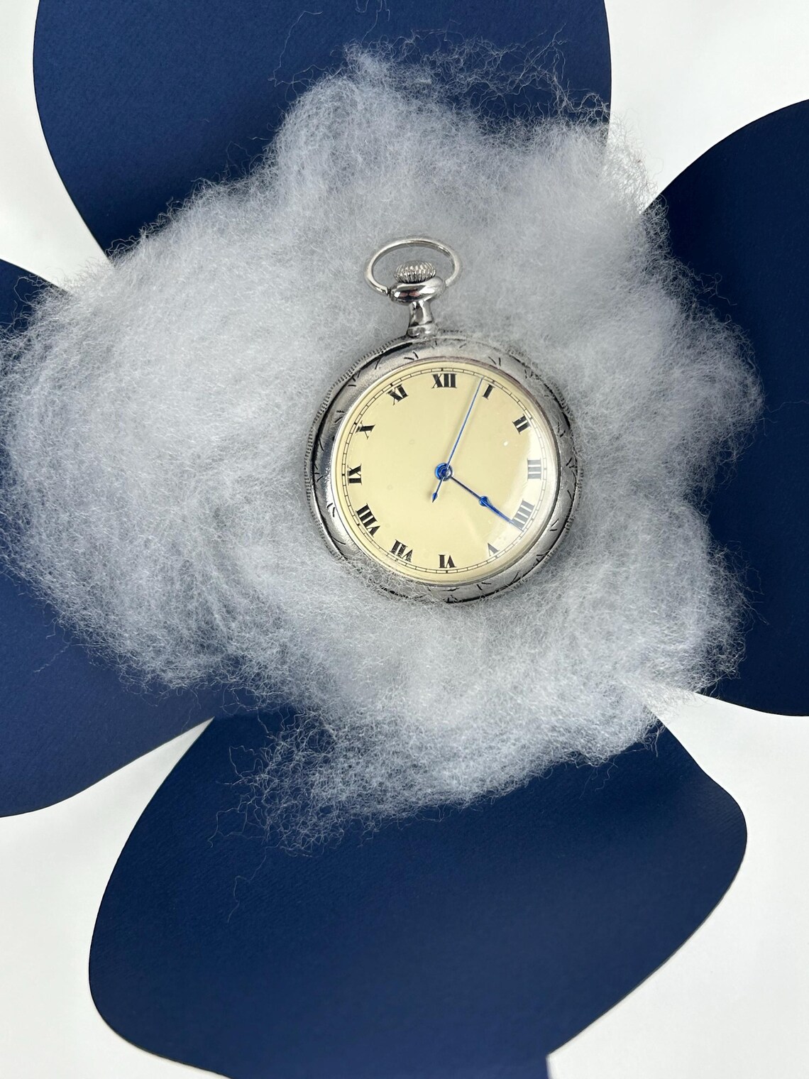 Vintage Taschenuhr Opa Deko | Antike Uhren Sammler Schmuck Dekoration, foto 4 di 5