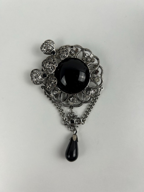 Brosche Silber Jugendstil Viktorianisch Vintage
