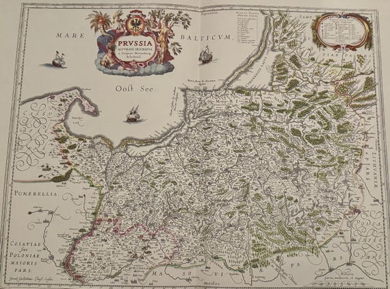 Antike Preußenkarte 1630 Kaspar Henneberger