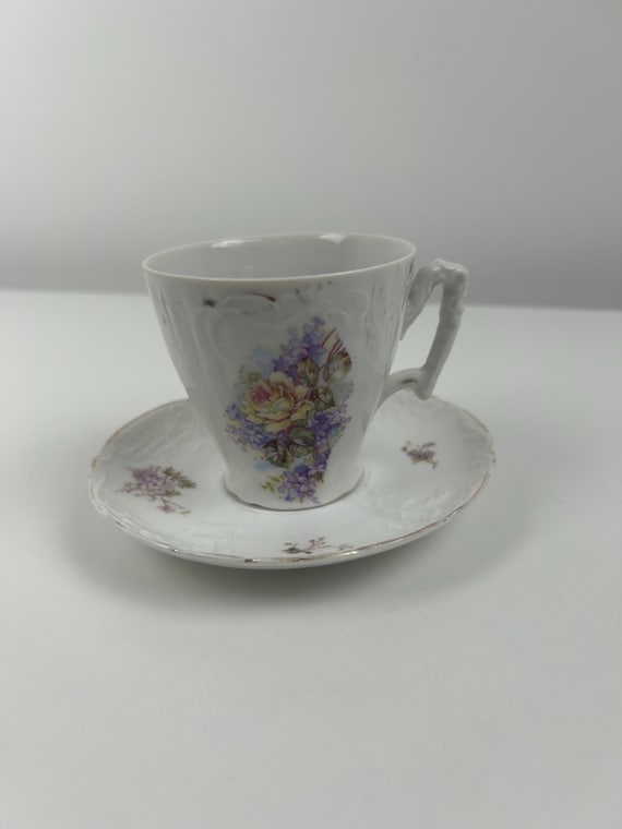 Mokkatasse Vintage Carl Tielsch Blumenmuster