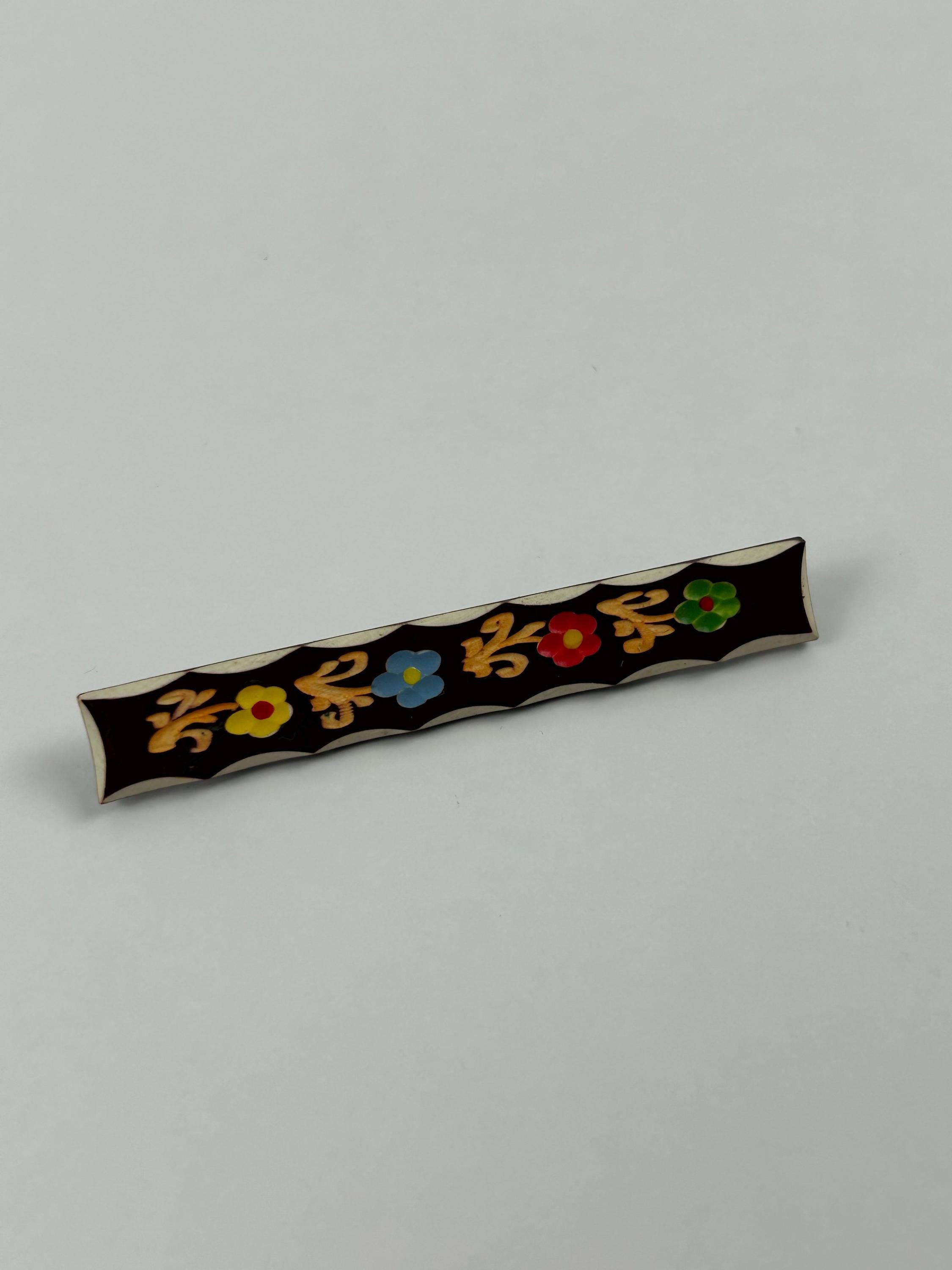 Brosche traditionell Blumen retro Damenschmuck alt Schmuck vintage Broschen Oma Schmuck nostalgisch retro Sammlerstück thrift