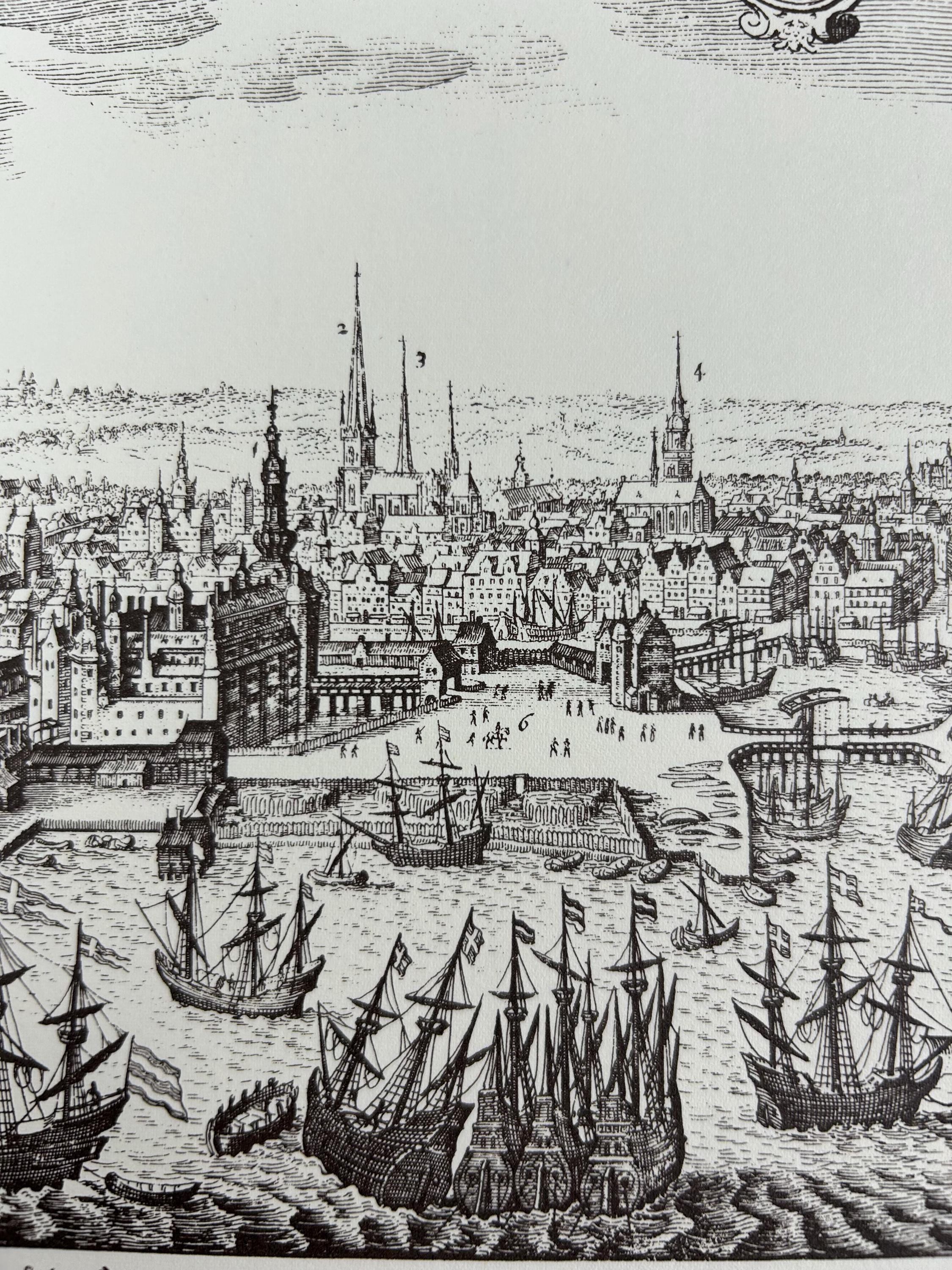 Kopenhagen Stadtplan vintage 43x30 cm 16,92x11,81 in Dekoration alt Wohndekoration retro Bild Wand Landkarte Einrichtung Wohnen Wandbild alt