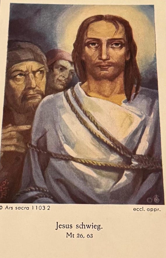 Grußkarte Kommunion Traubing 1962 Künstlerkarte