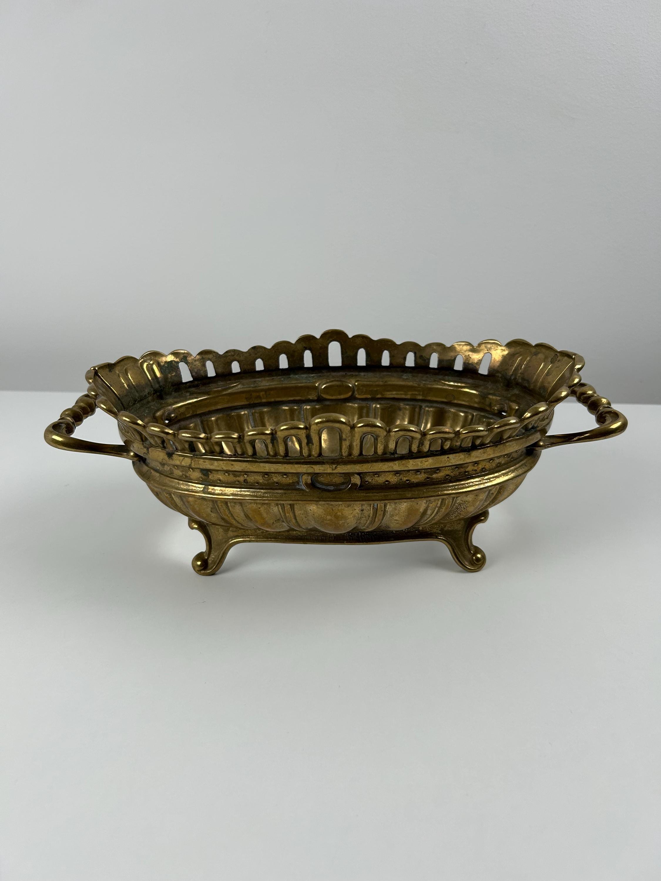 Wunderschöner vintage Übertopf retro Jardiniere Dekoration Garten Frühling Château-core