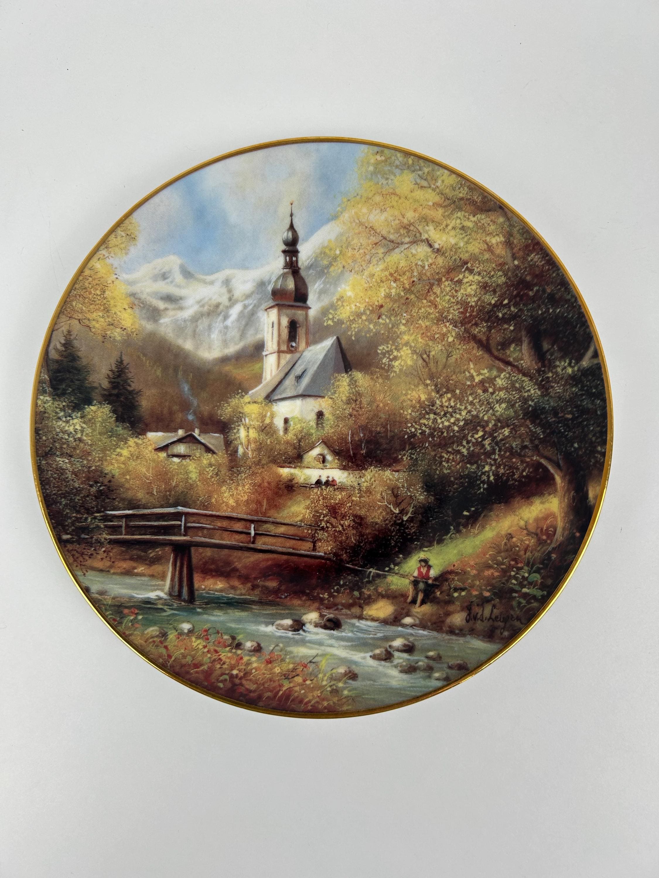 Ramsau Wandteller vintage Dekoration Bayern Wanddekoration bayerisch Wandbild alt Bild nostalgisch