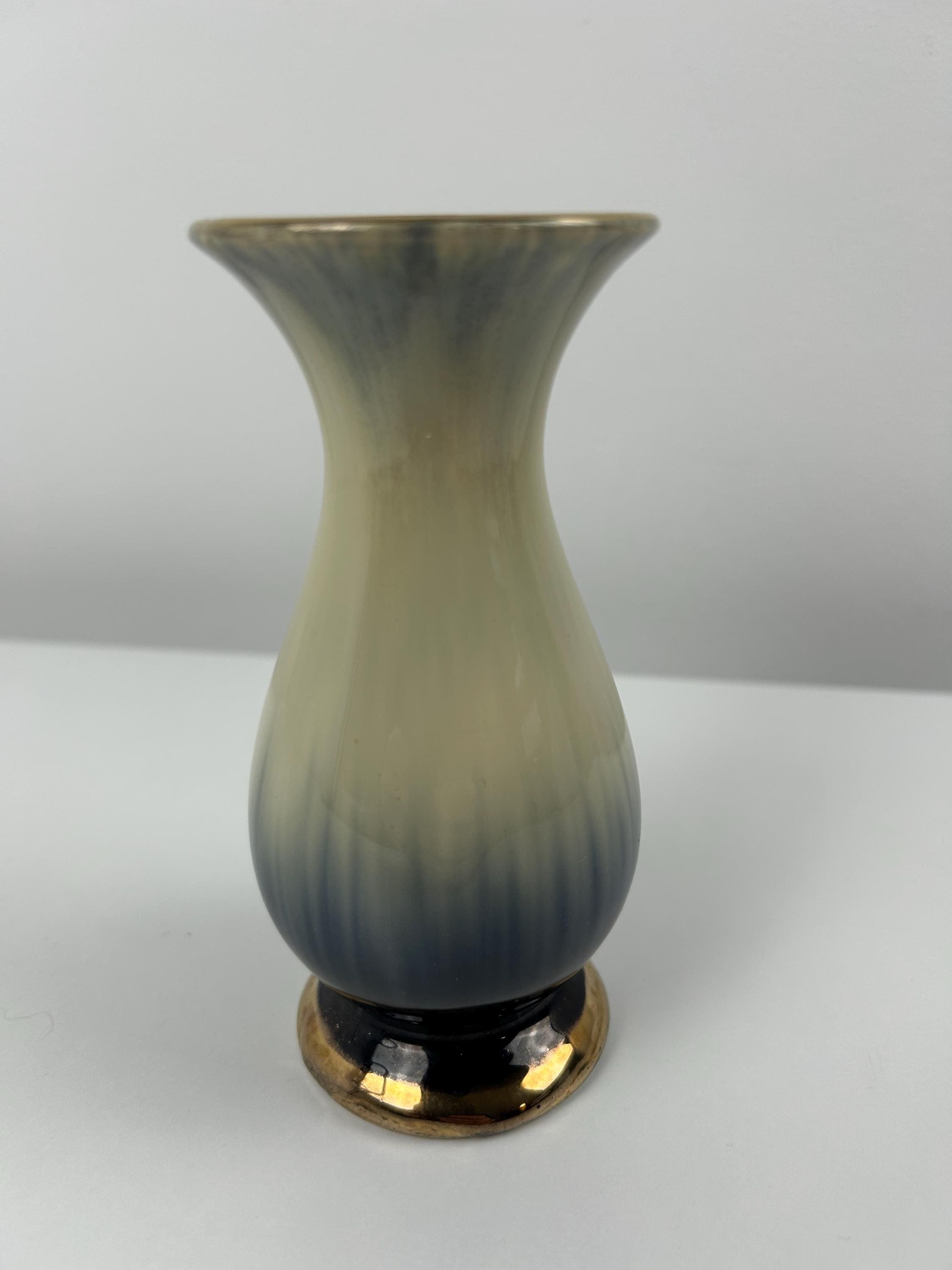 Vase Blumenvase Einrichtung graublau Dekoration midcentury