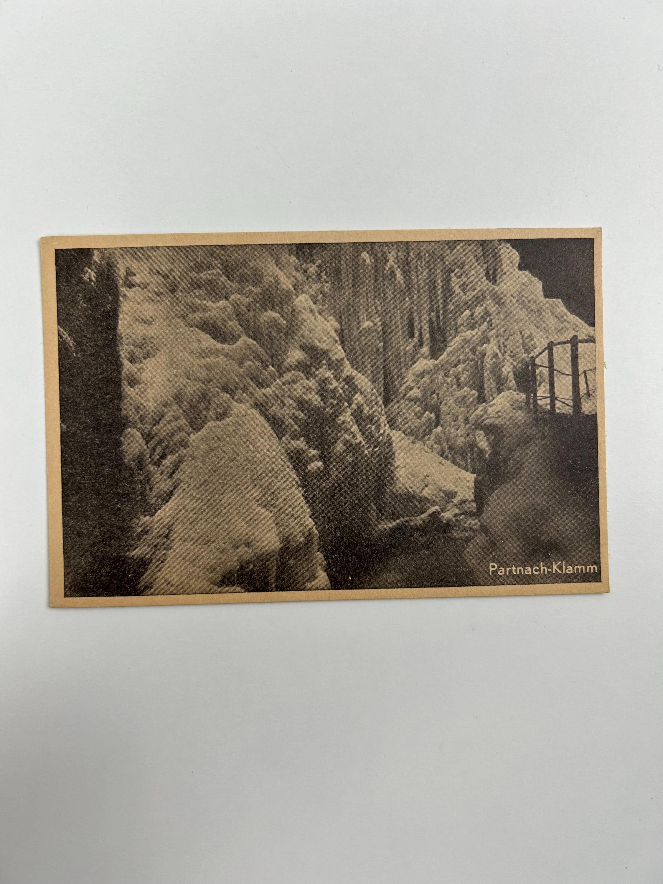 Postkarte Partnach-Klamm vintage Postkarte Künstlerkarte alt Ansichtskarte Sammler Karten Sammlung retro Postkartensammlung thrift