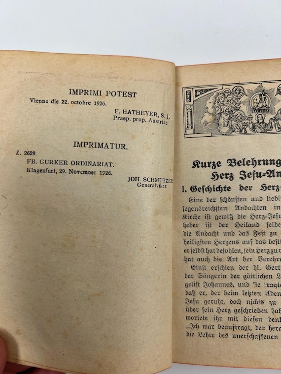 Herz Jesu Gebetbuch Ausgabe 1926