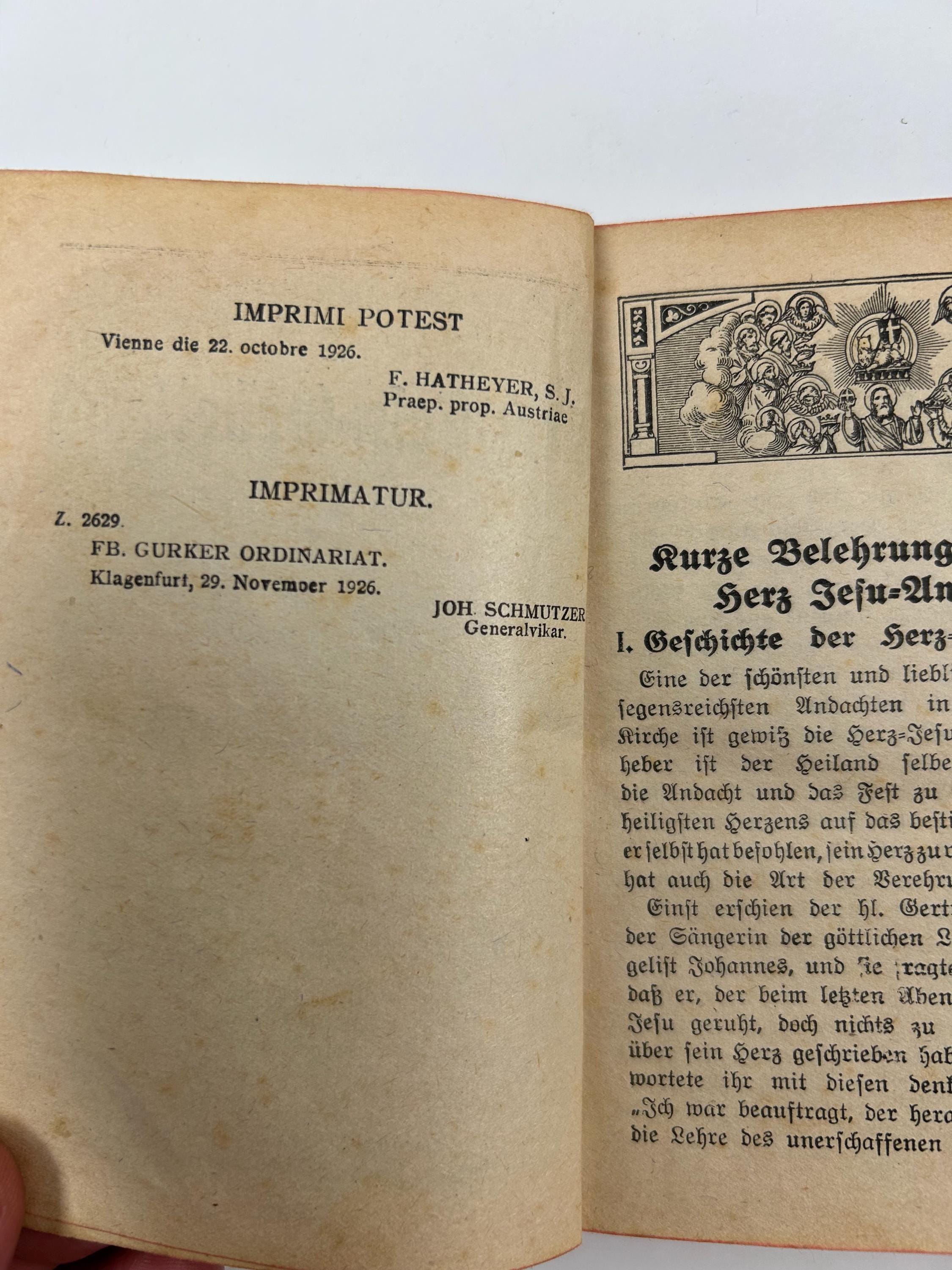 Herz Jesu Gebetbuch 1926 alt Messbuch antik Missale religiöses Buch Christentum alt Meßbuch Buchsammler Buchsammlung