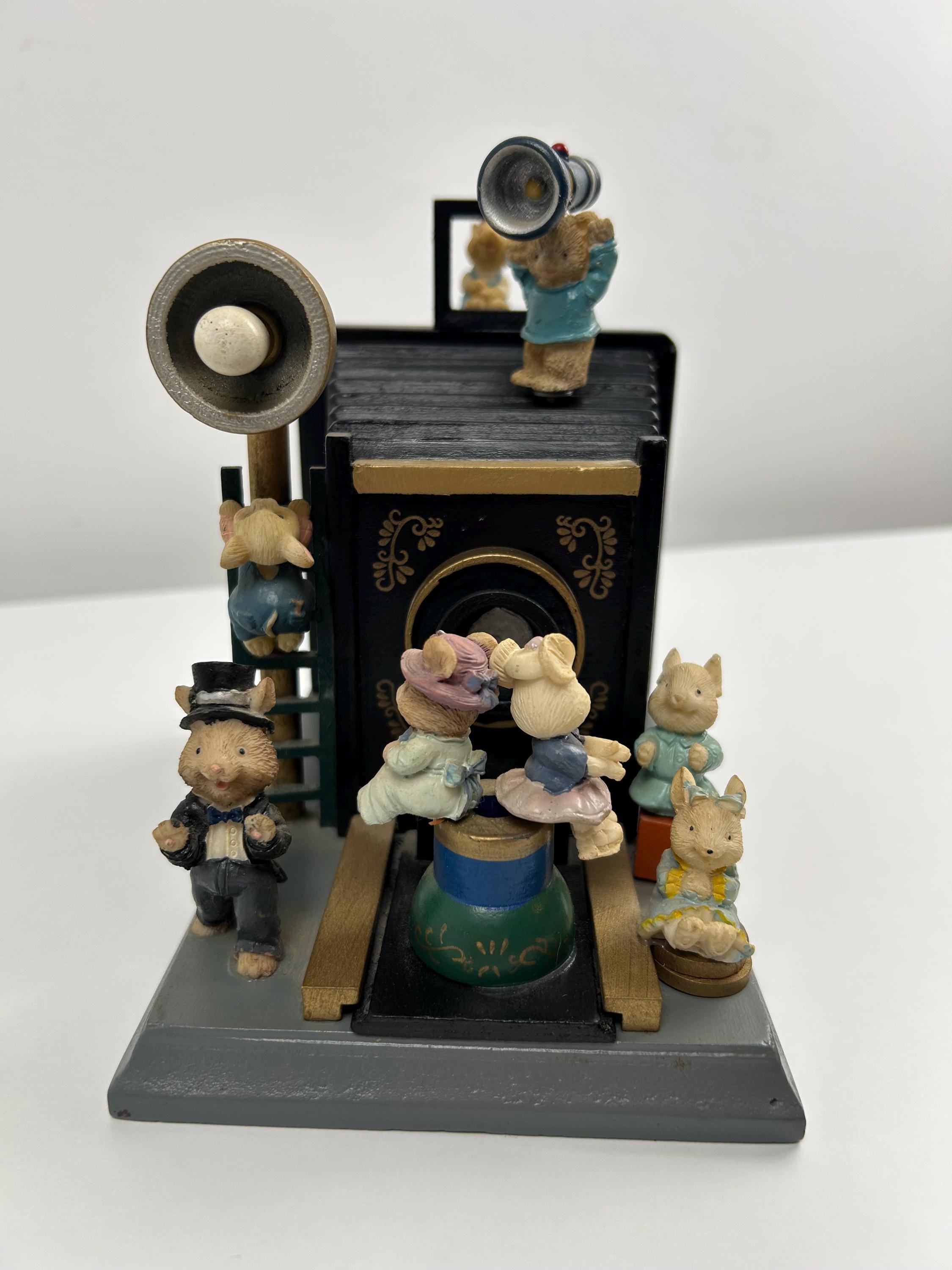 Spieluhr Fotokamera vintage Kamera für Sammlung thrift Spieluhr retro Musikbox für Fotograf Geschenk Maus selten Rarität Kuriosität Mäuse