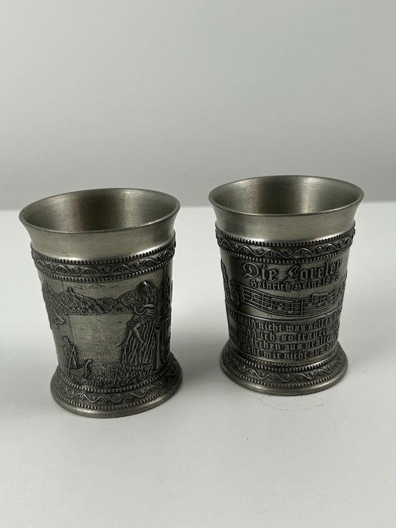 2x Loreley Zinnbecher Vintage