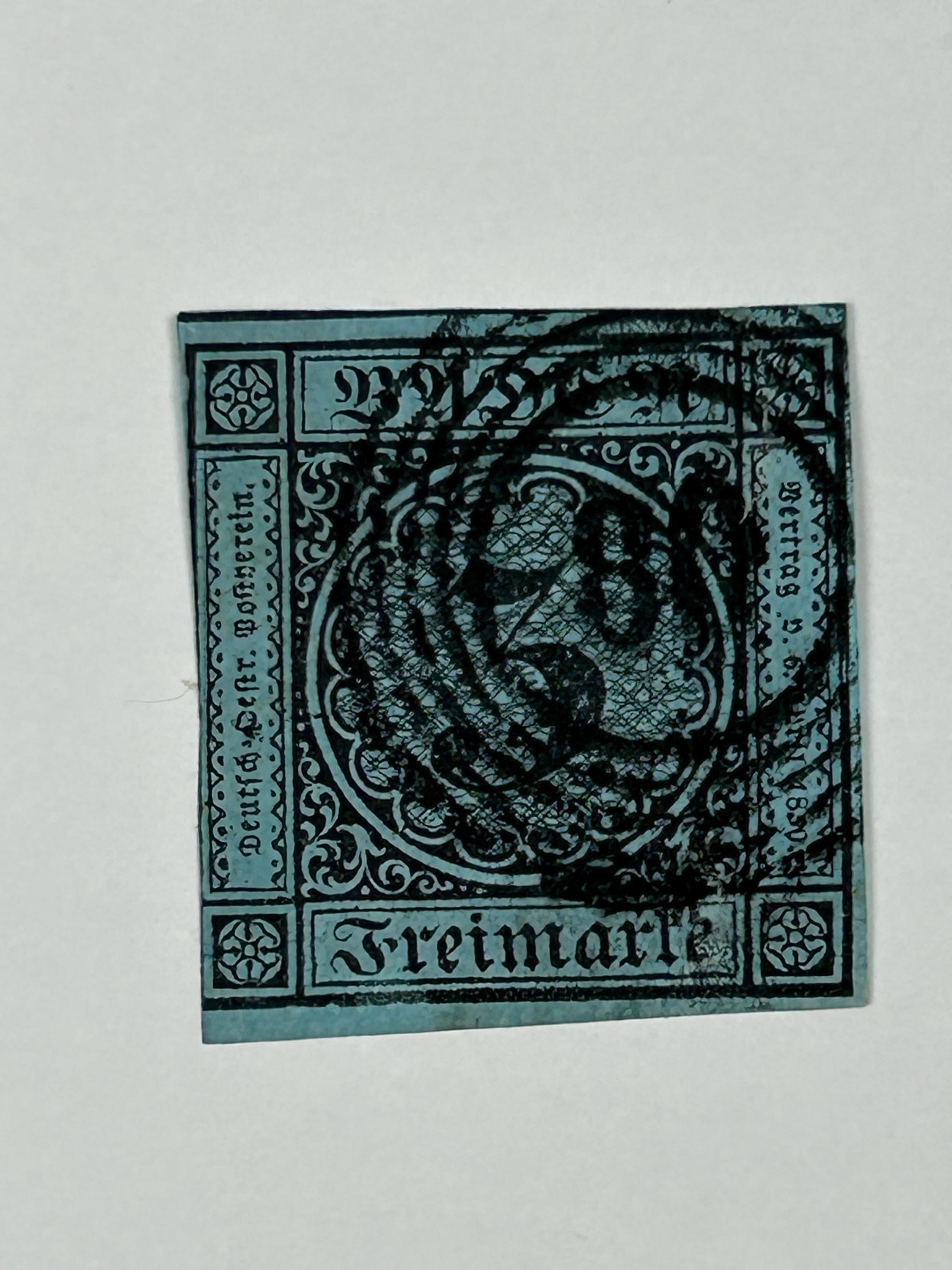 Briefmarke Baden 3 Kreuzer 1858 gestempelt Briefmarkensammlung antik Altdeutschland Philatelie Postwertzeichen alt Briefmarkensammler Sammle