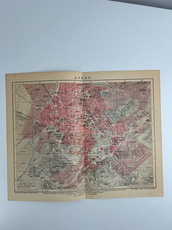 Stadtplan Athen Antik 25x31cm