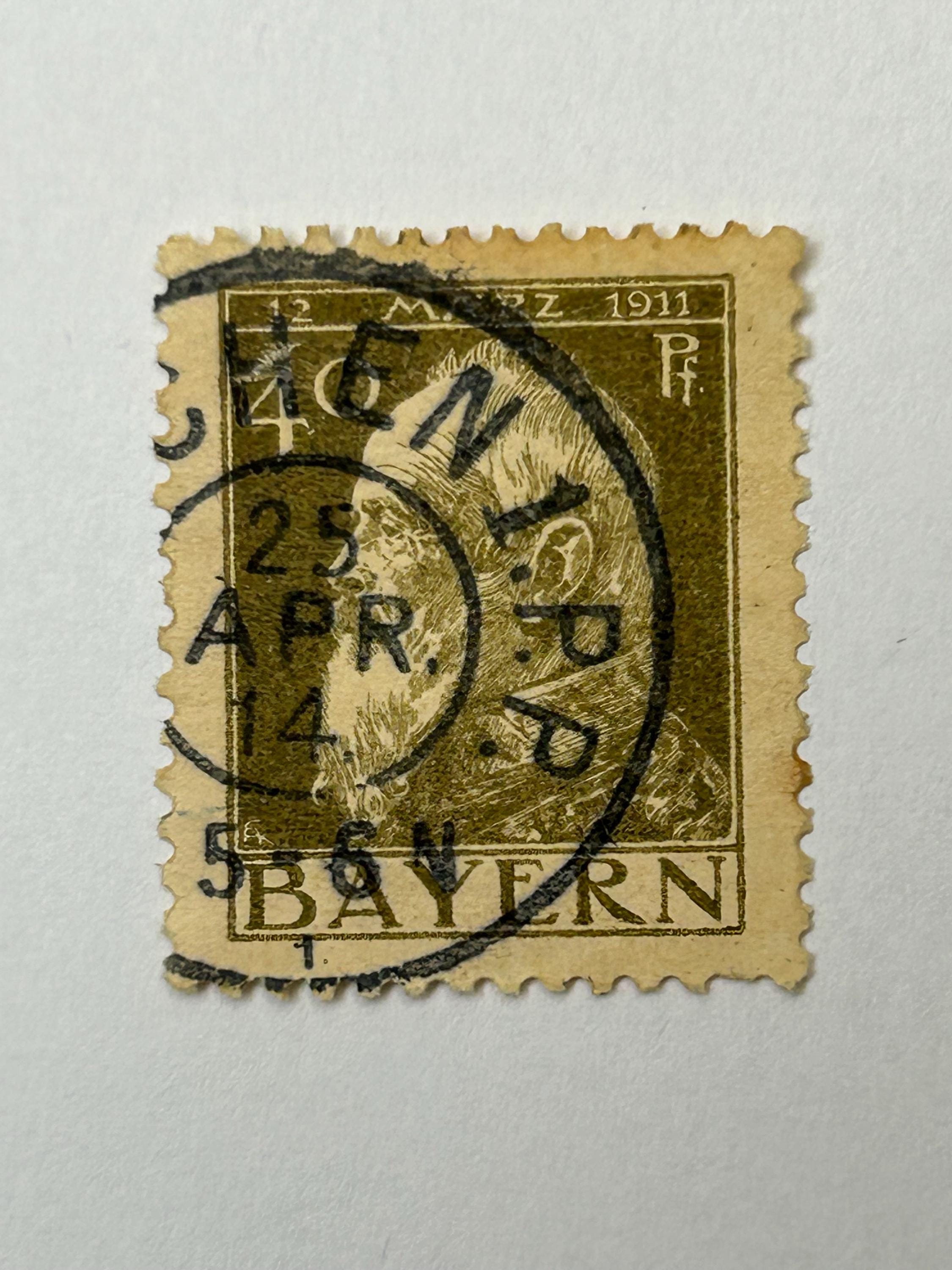 Briefmarke 40 Pfennig Prinzregent Luitpold antik Briefmarken retro Post vintage Postwertzeichen Briefmarken sammeln Briefmarkensammlung alt