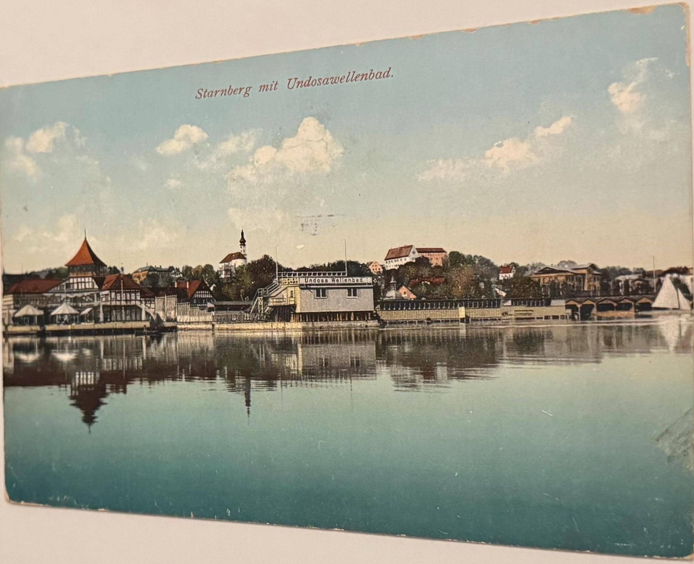 Vintage Postkarte Starnberg Undosawellenbad Künstlerkarte Ansichtskarte Sammler KartenSammlung retro Postkartensammlung thrift Postkarten