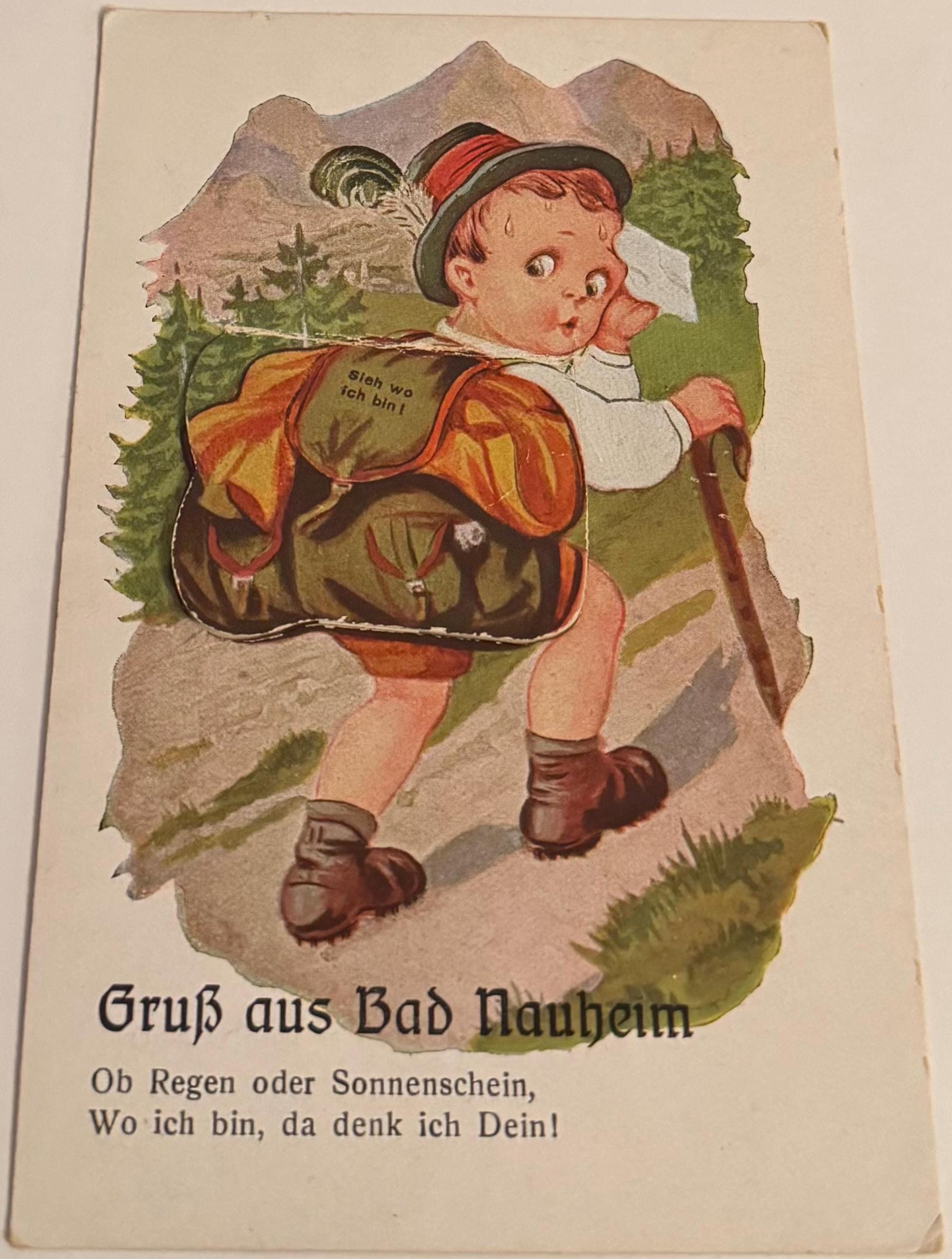 Ansichtskarte Bad Nauheim Postkarte vintage Lithografie Bildpostkarte Litho Briefkarte Korrespondenzkarte