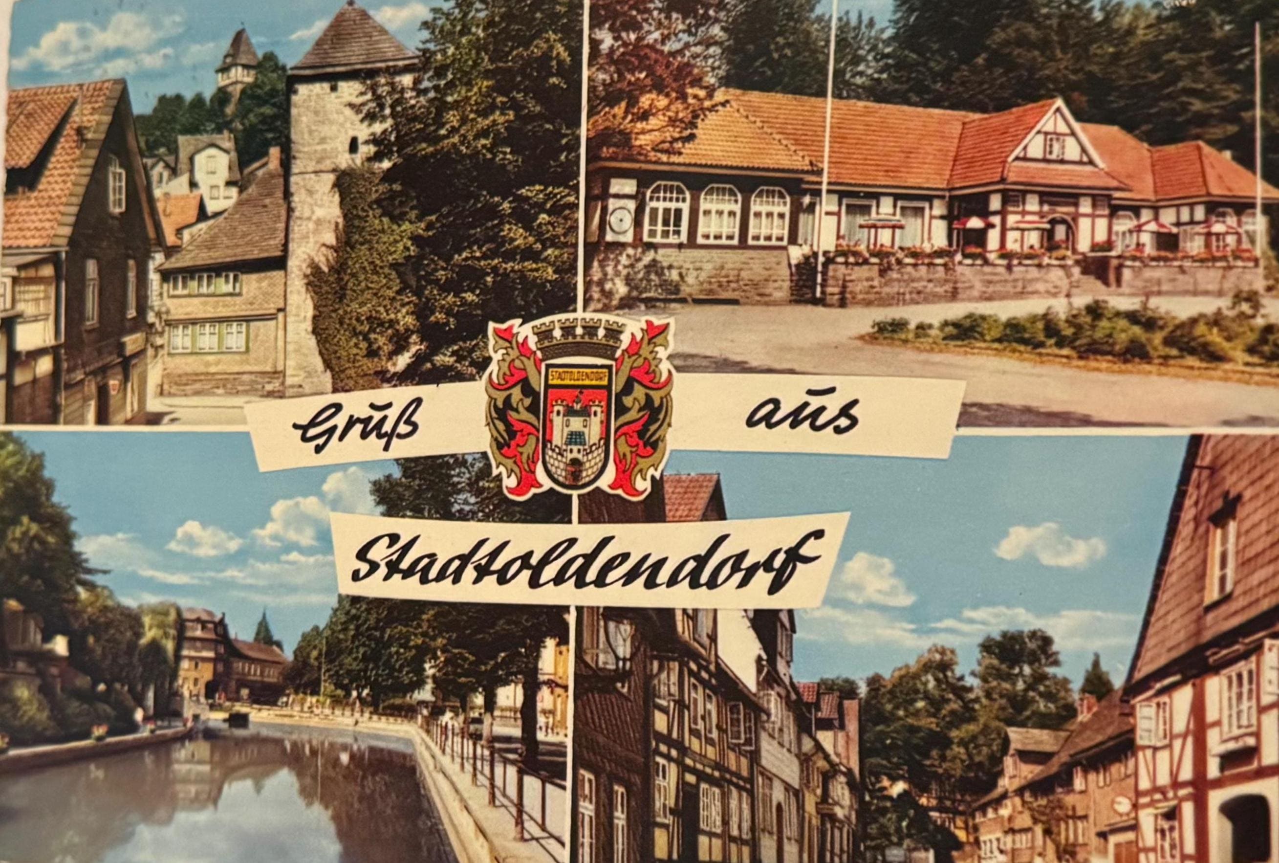 Grußkarte Oldendorf Niedersachsen Künstlerkarte Ansichtskarte Sammler KartenSammlung retro Postkartensammlung thrift Postkarten
