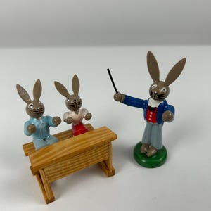 Easter bunny school vintage Easter old bunny school probably Erzgebirge