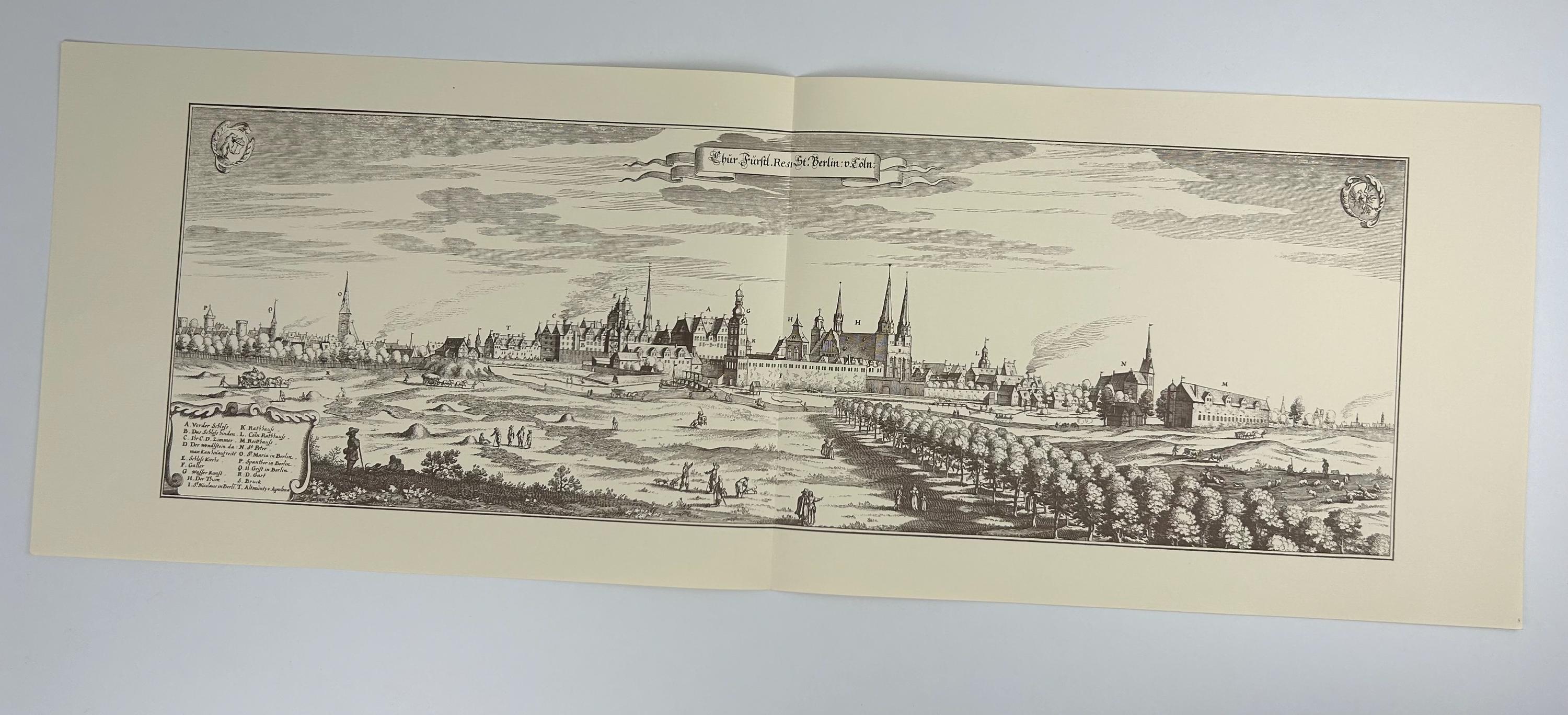 St. Berlin in Köln Plan vintage | Antike Landkarte Wanddeko Historisches Bild Wohnzimmer Dekoration Landkarte alt  86x30 cm