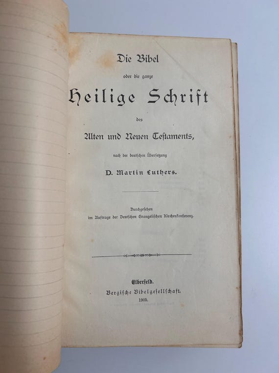 Die Bibel Luther Übersetzung 1905
