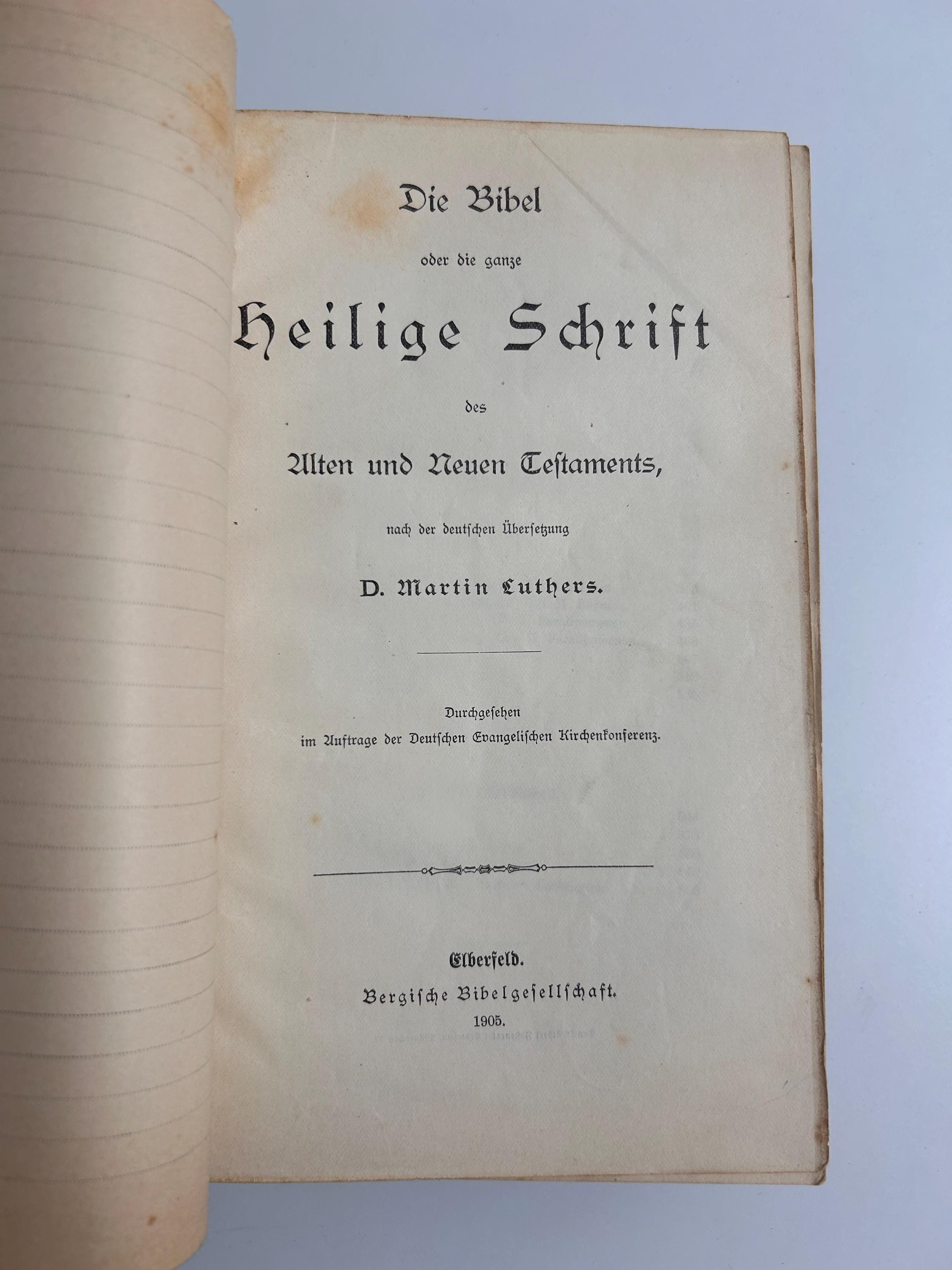 Die Bibel - Heilige Schrift des Alten und Neuen Testaments deutsche Übersetzung D. Martin Luthers - Bergische Bibelgesellschaft