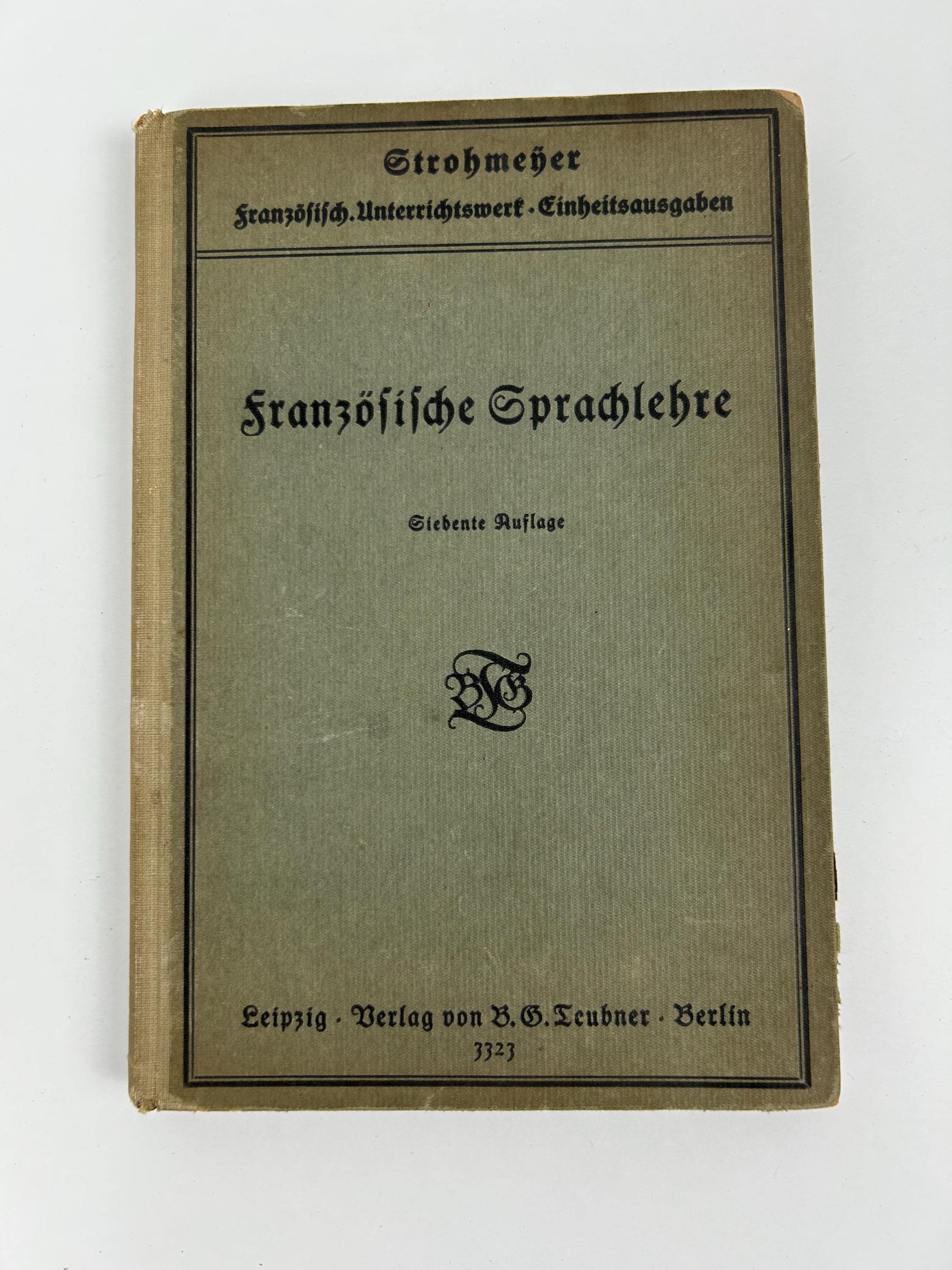 Buch vintage Französische Sprachlehre 1930 Strohmeyer Französisches Unterrichtswerk Einheitsausgabe